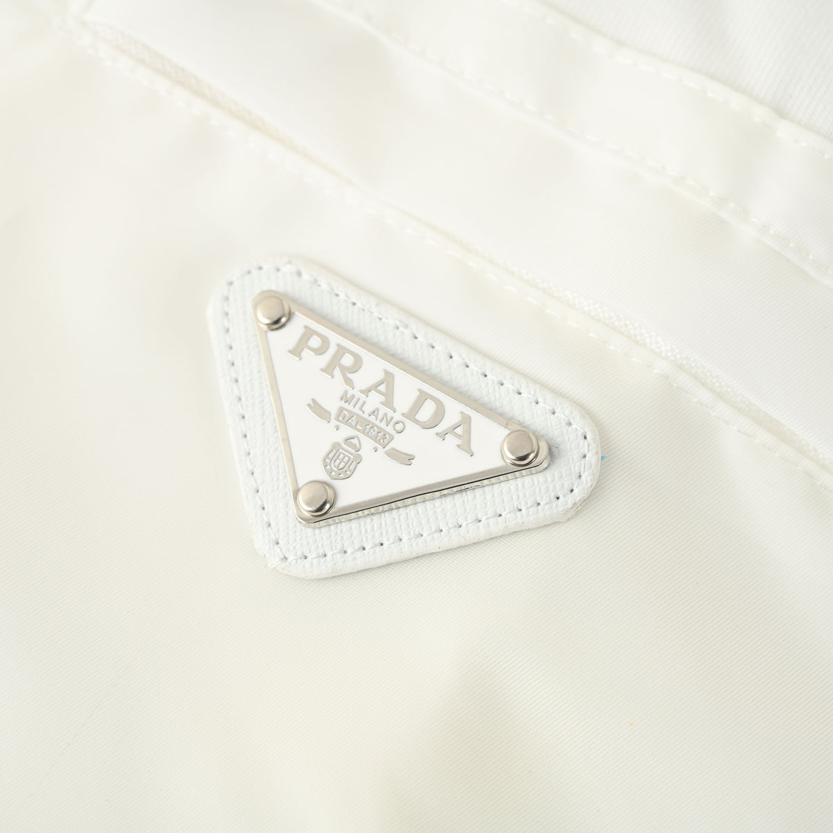Prada Sorona-Blend Long Sleeve T-Shirt with Triangle Logo Zip Pocket