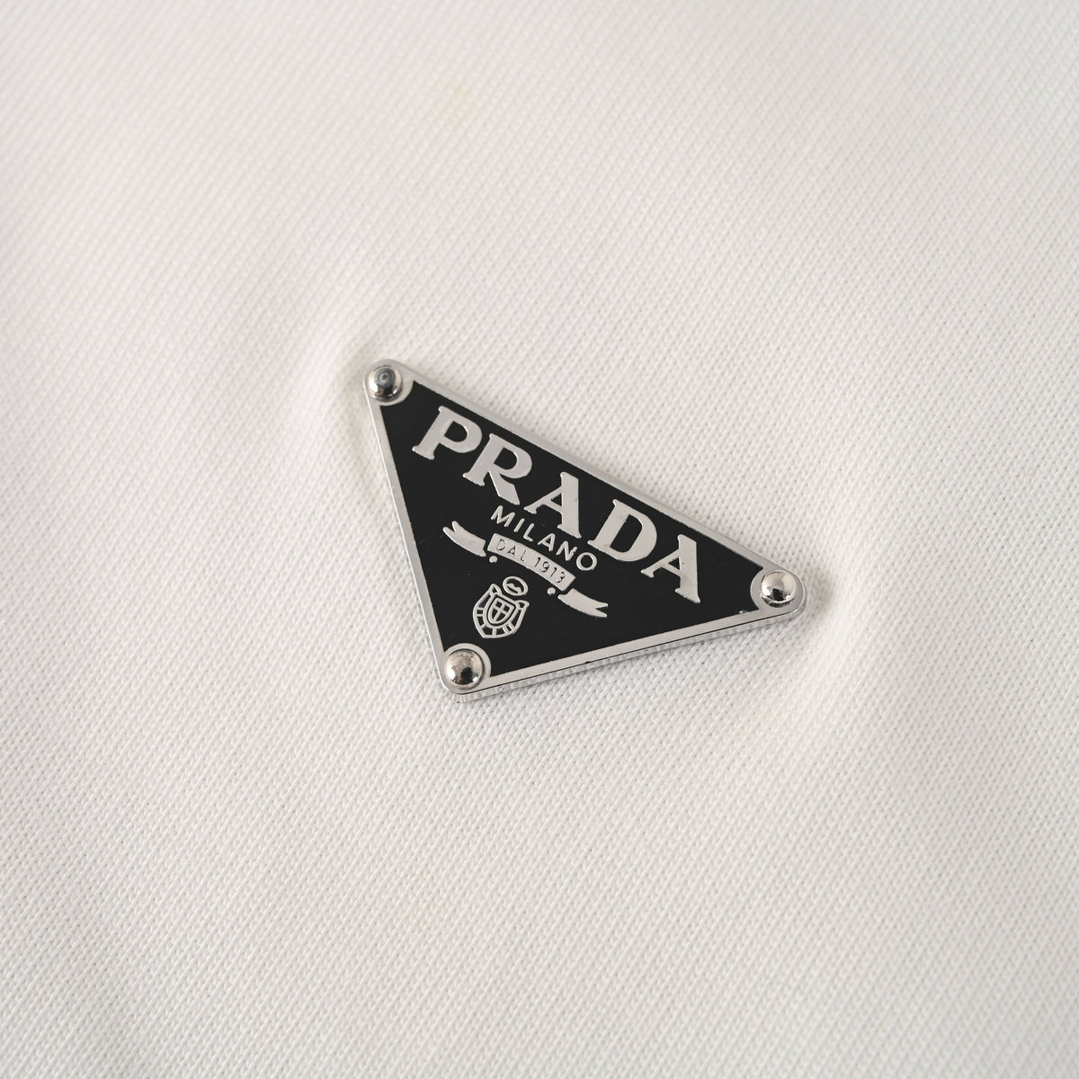Prada Unisex Long Sleeve T-Shirt with Triangle Chest Logo