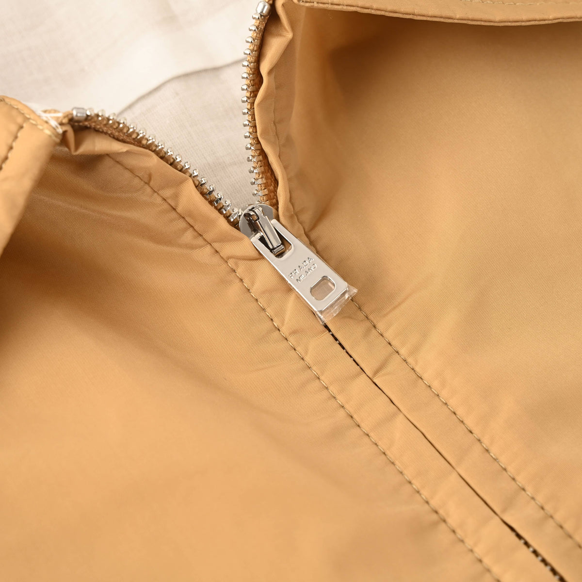 Prada Re-Nylon Triangle Logo Short-Sleeve Zip-Up Shirt Jacket