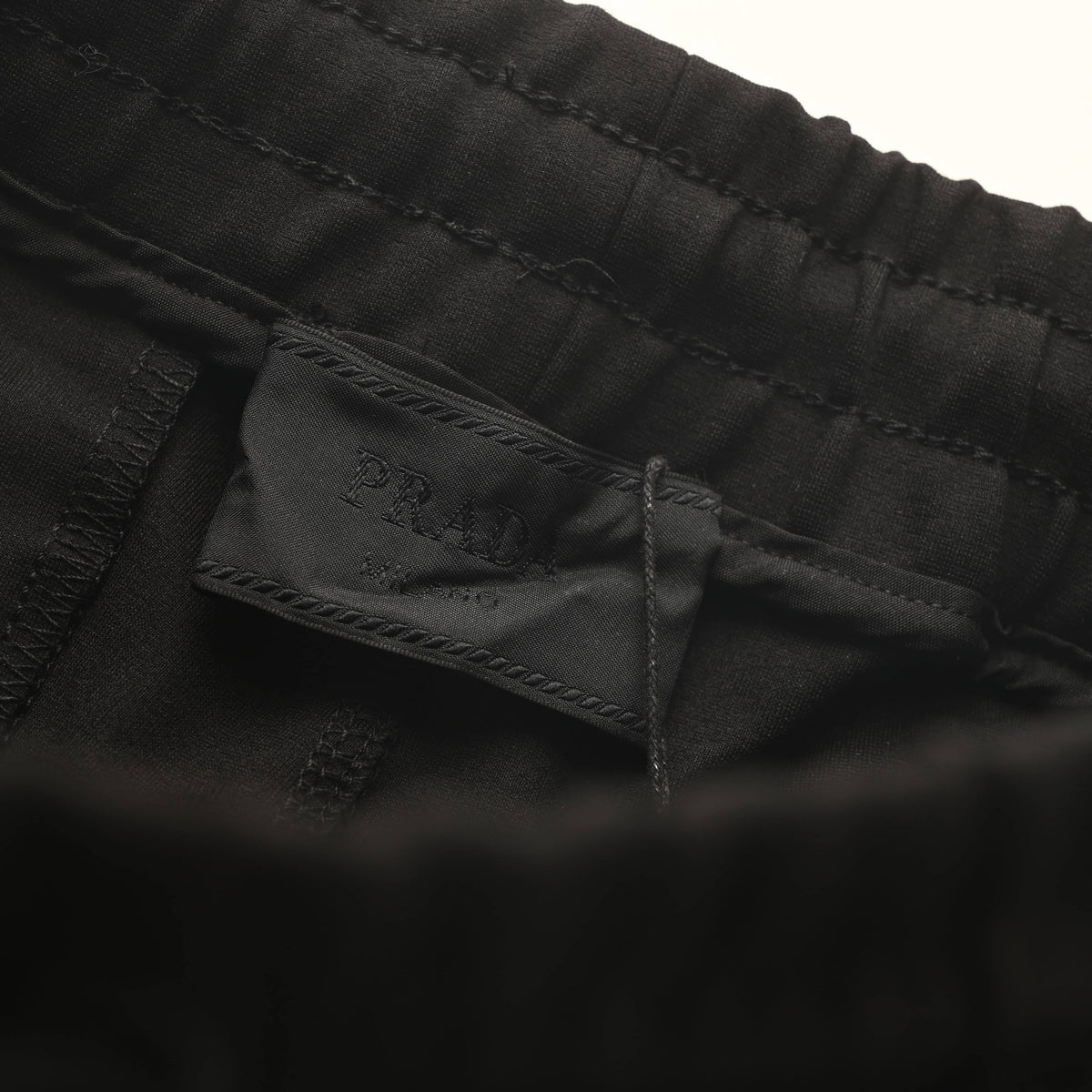 Prada Cargo Pants with Buckle Pockets & Drawstring Waist