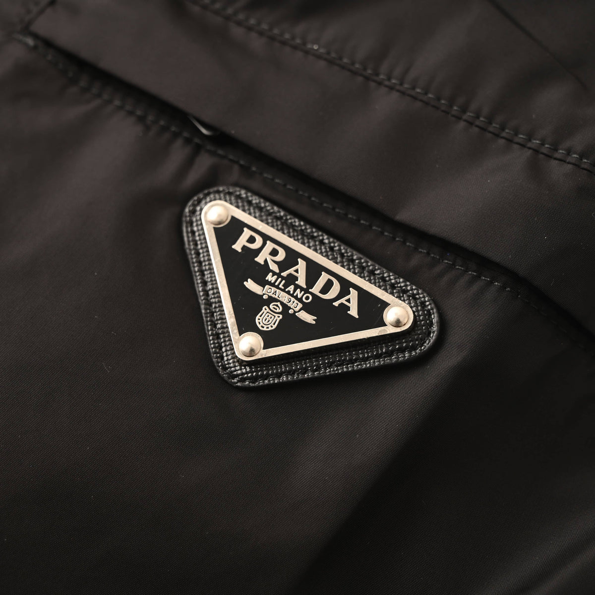Prada Navy Stand-Collar Recycled Nylon Jacket for Men