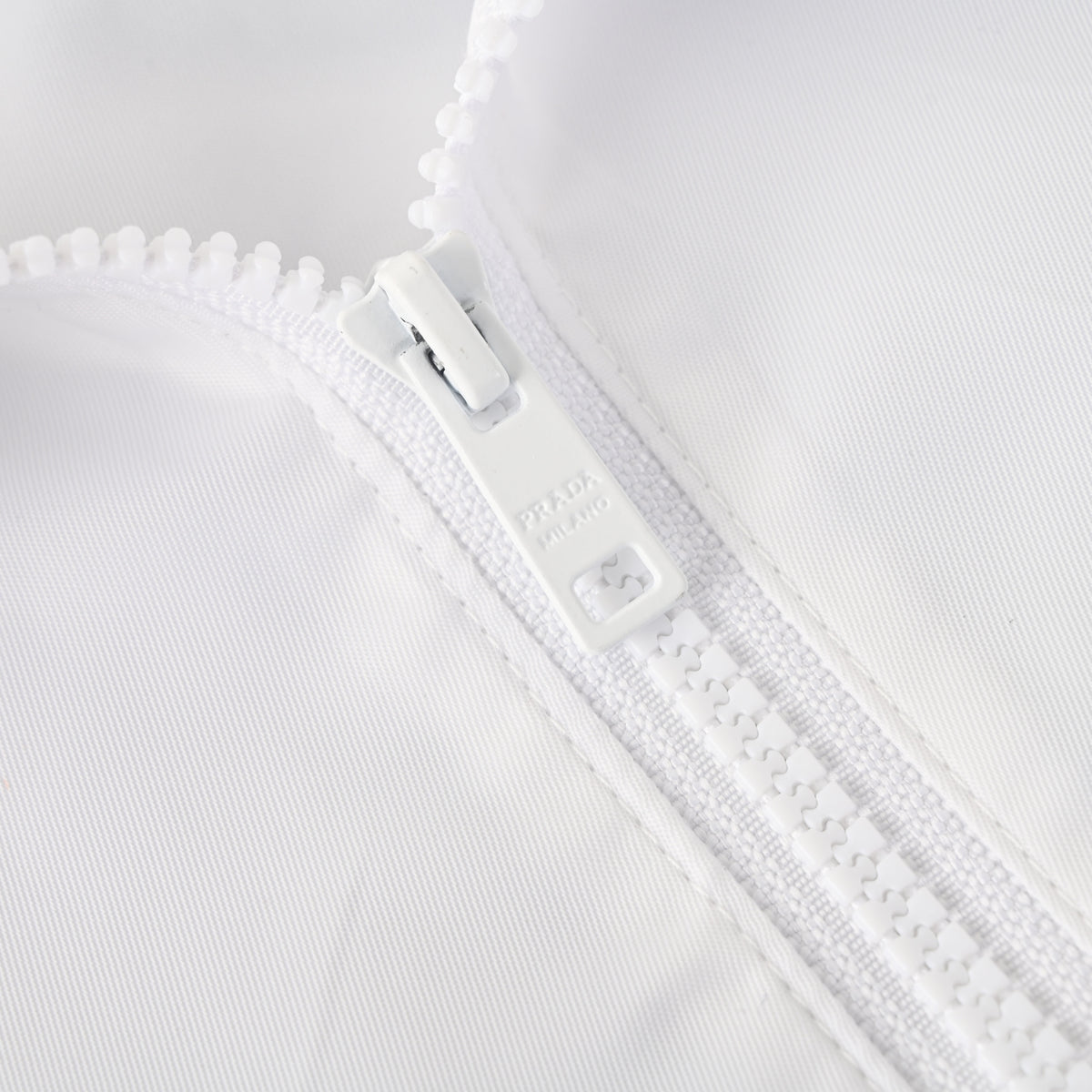Prada Relaxed-Fit Recycled Nylon Hooded Jacket with White Triangle Logo