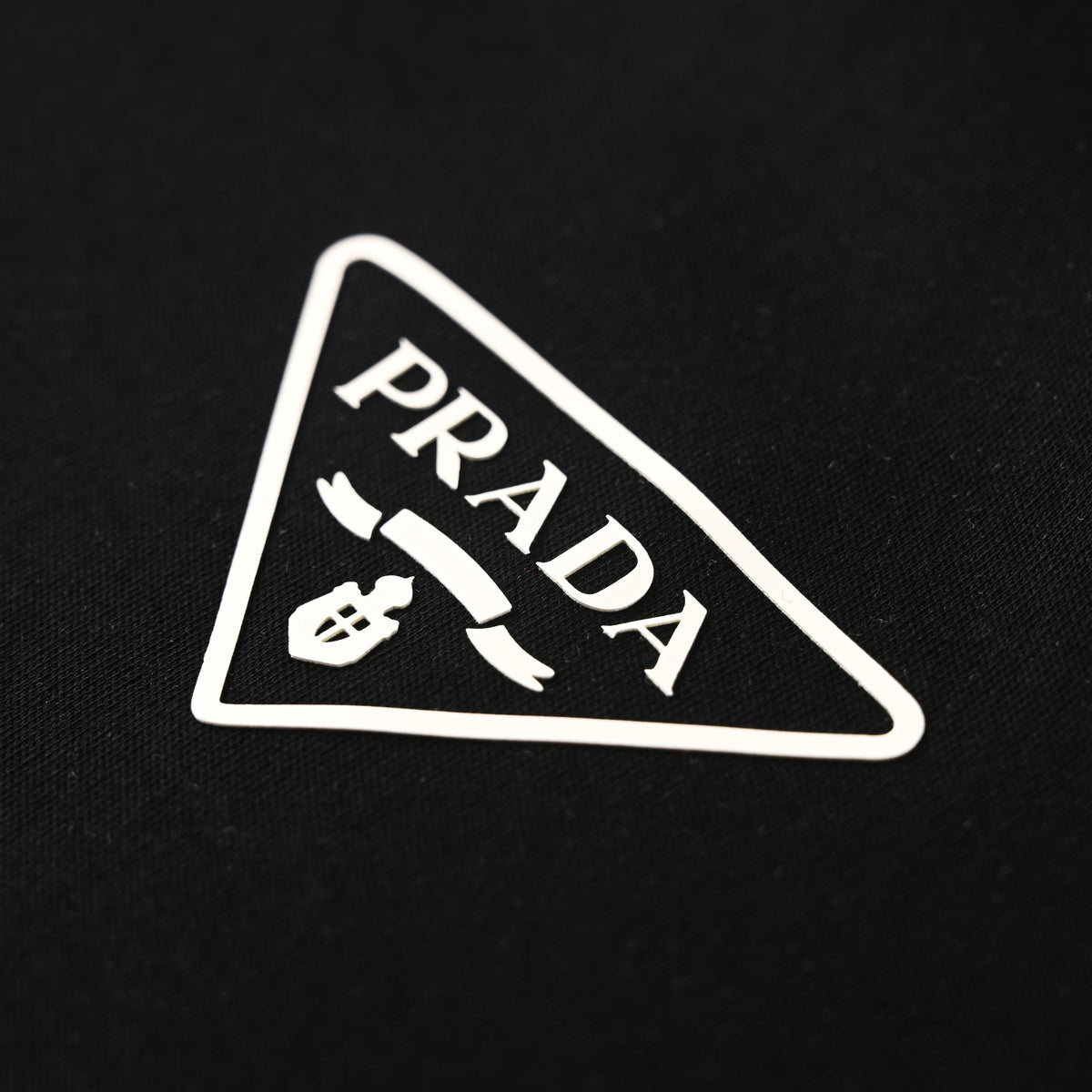 PRADA Triangle Logo Cotton Short-Sleeve T-Shirt