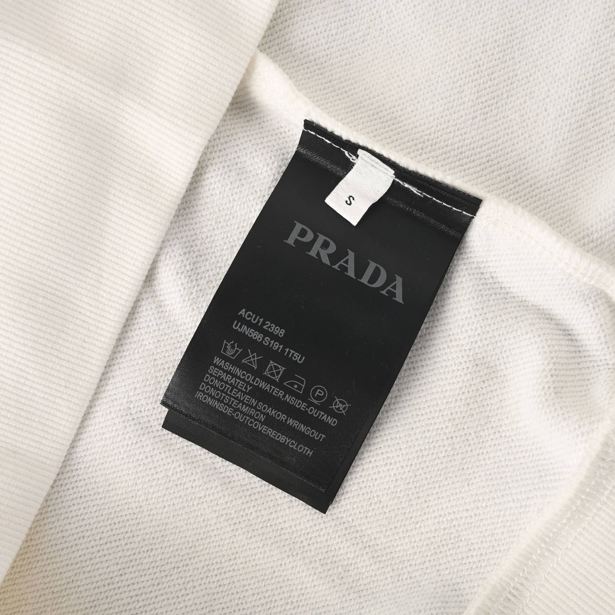 Prada Unisex Heavyweight Terry Hoodie with Raised Embroidery