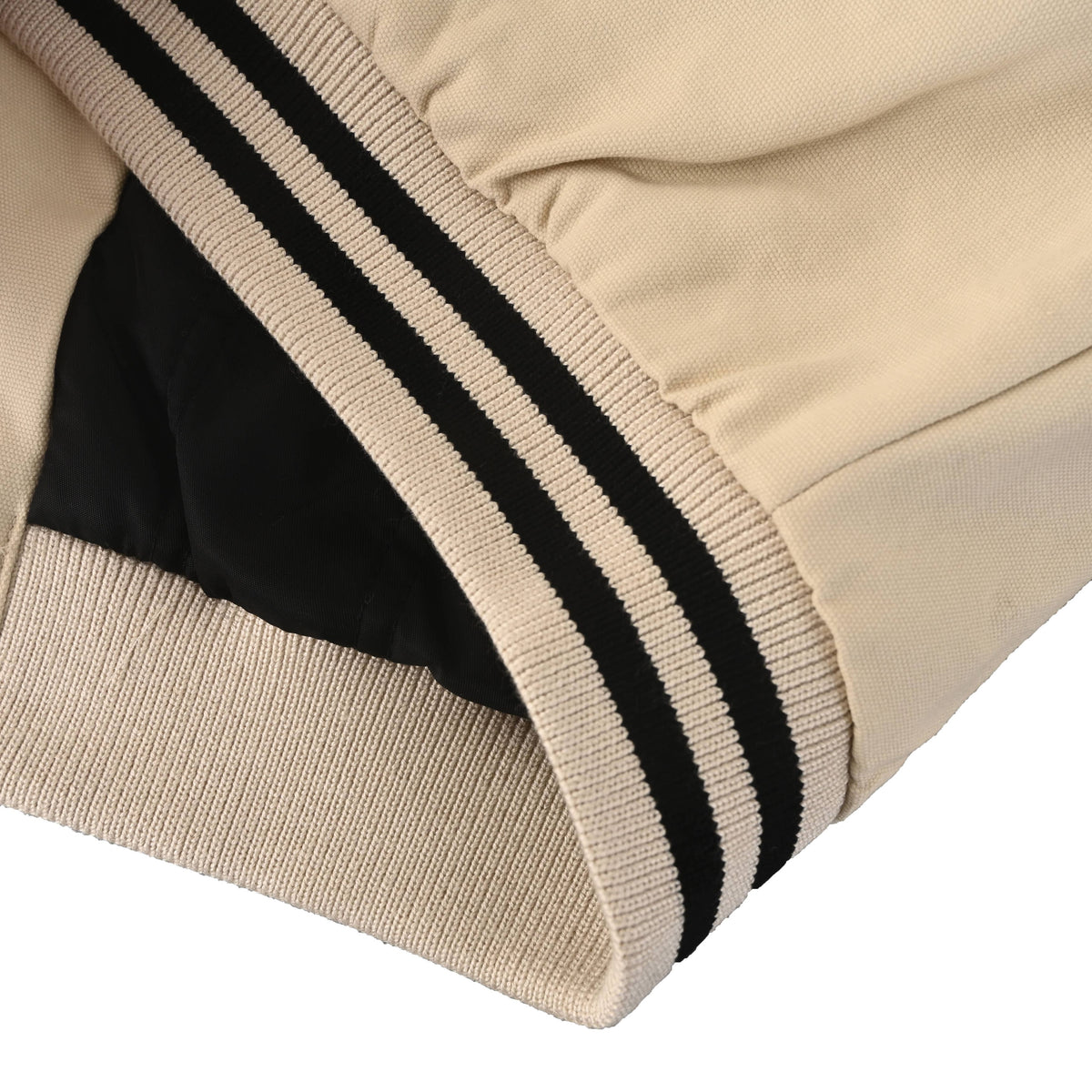 Prada Cotton Canvas Padded Varsity Jacket with Embroidered Patches