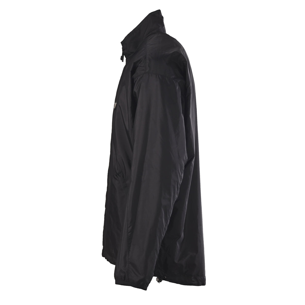 Prada Reversible Brown & Black Colorblock Nylon Stand-Collar Jacket