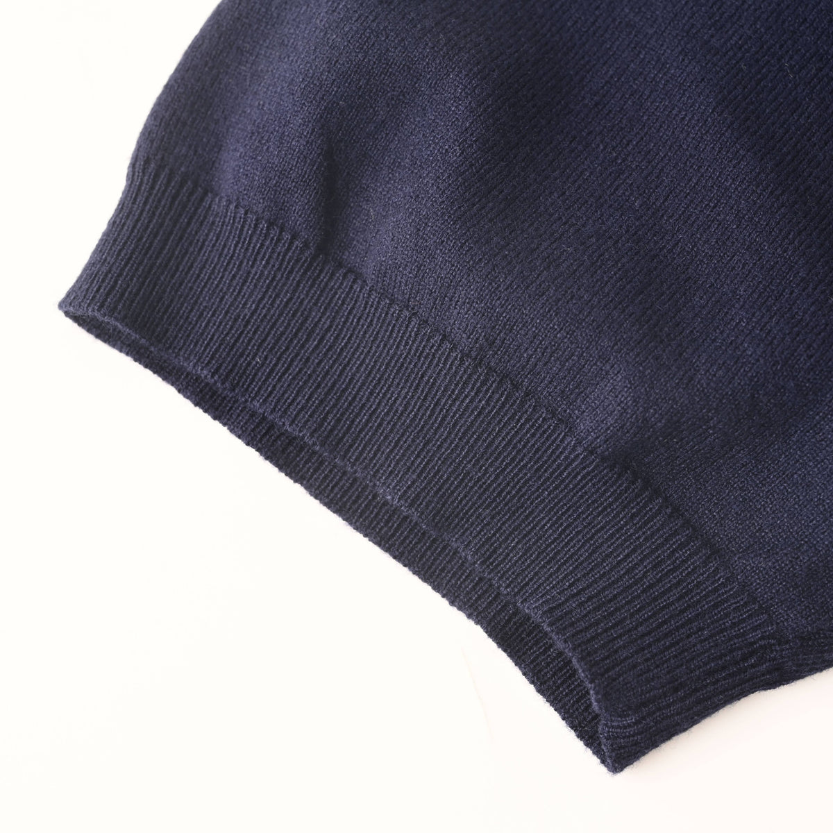 PRADA Navy Intarsia Logo Short-Sleeve Knit T-Shirt