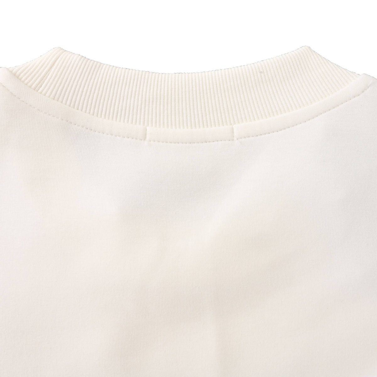 Prada Cotton Crewneck Sweatshirt with Triangle Logo & Red Tape Detail