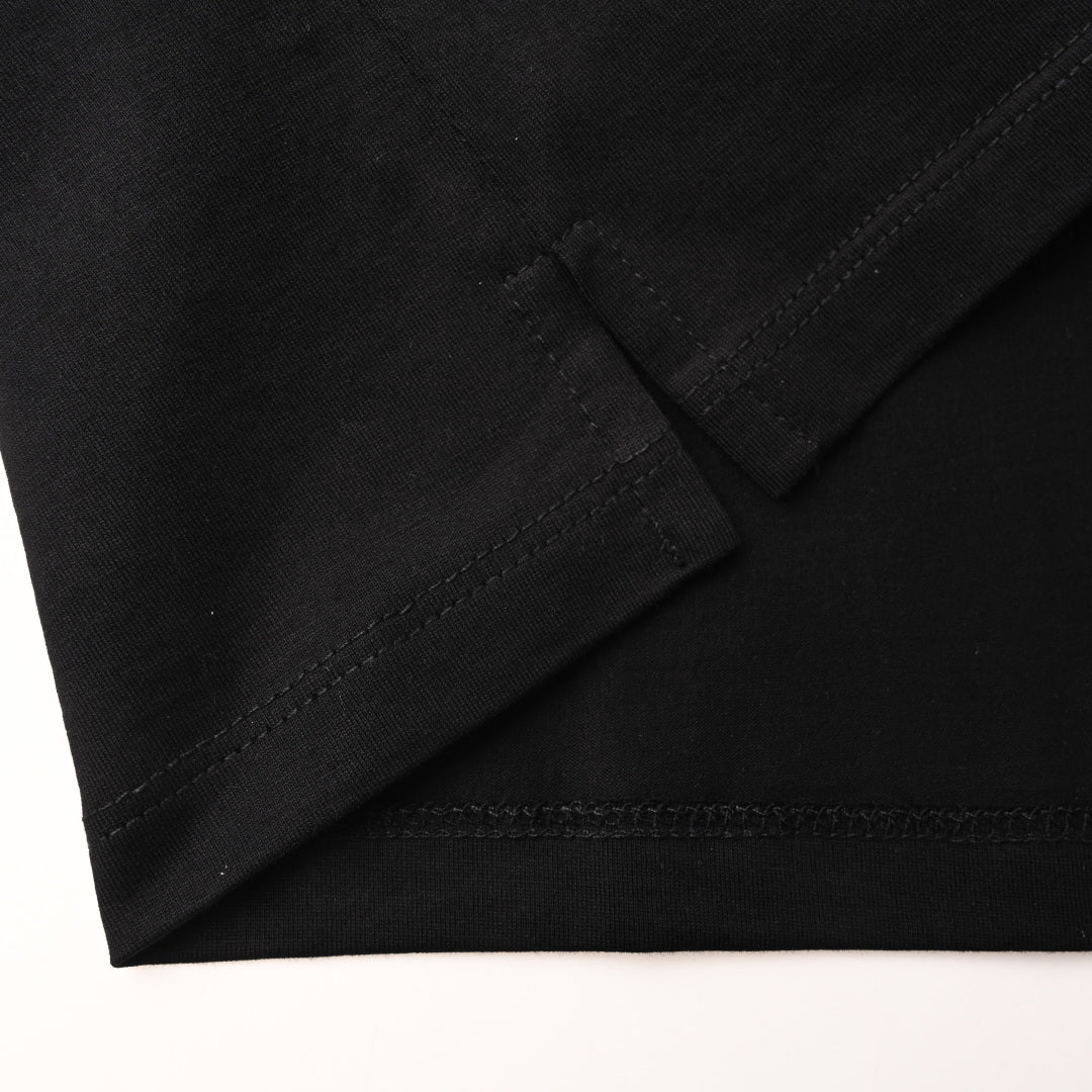 Prada Solid-Color Rubberized Lettering Print Short-Sleeve T-Shirt