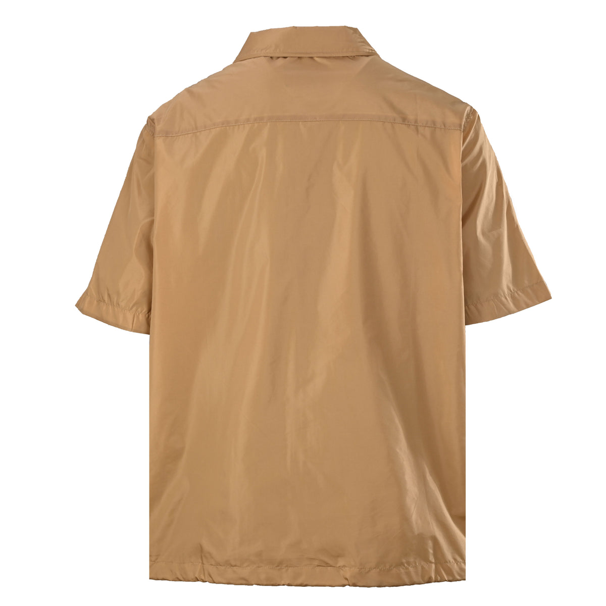 Prada Re-Nylon Triangle Logo Short-Sleeve Zip-Up Shirt Jacket