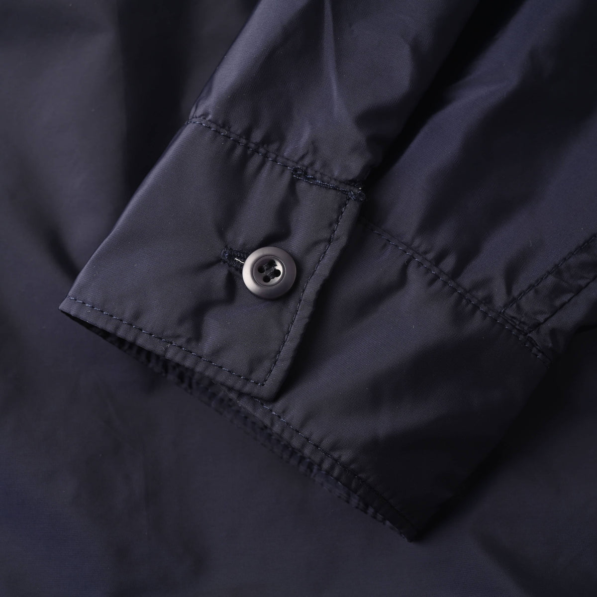 Prada Triangle Logo Nylon Collared Jacket with Drawstring Hem