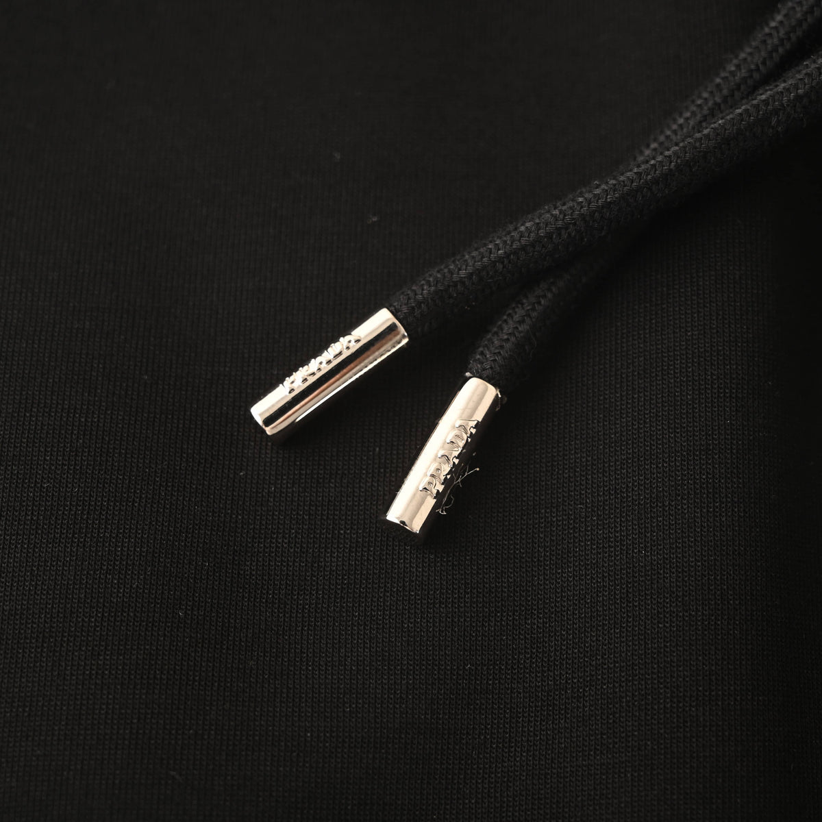 PRADA Black Contrast-Stitch Tapered Joggers with Triangle Logo