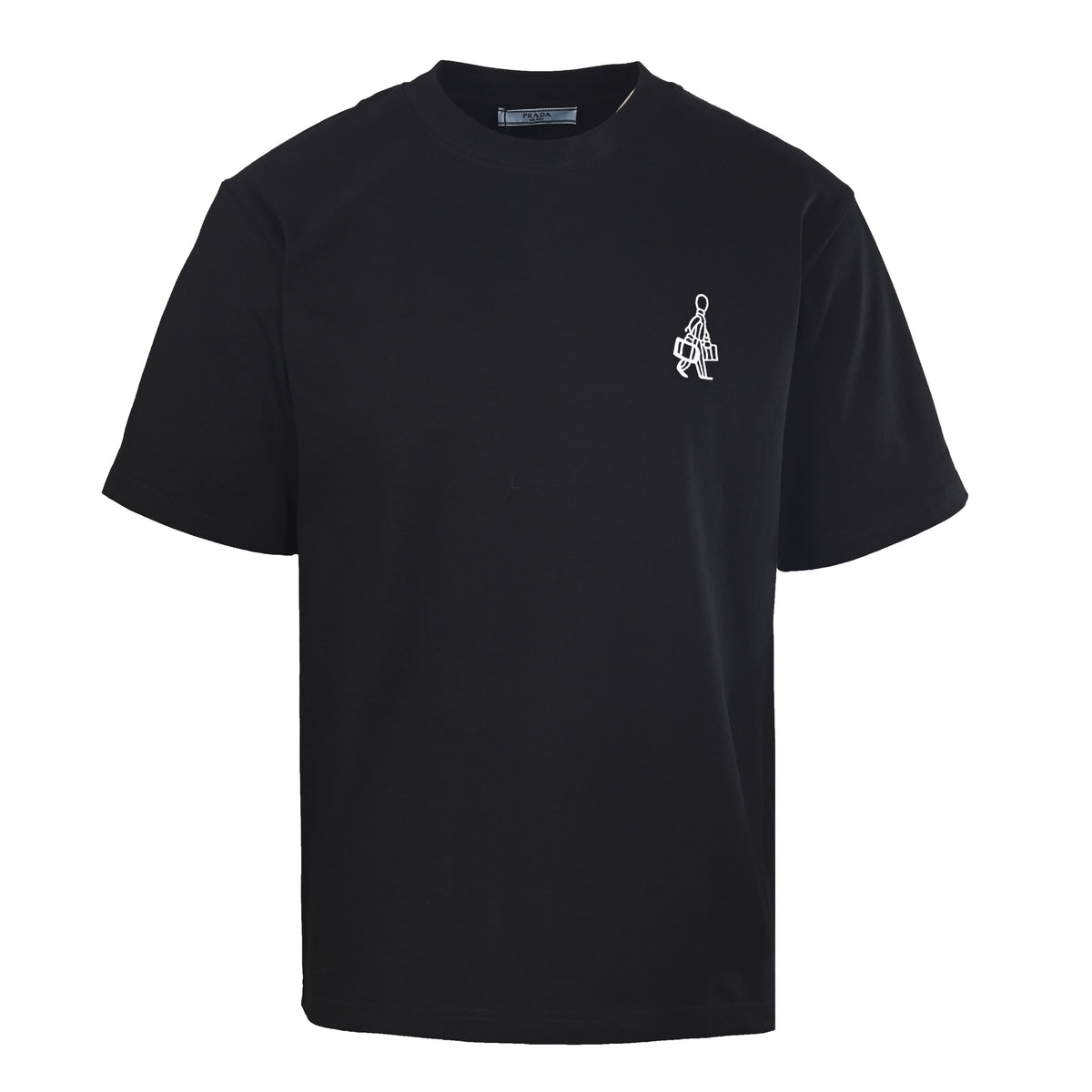 Prada Figure Graphic & Splatter Appliqué Embroidered T-Shirt