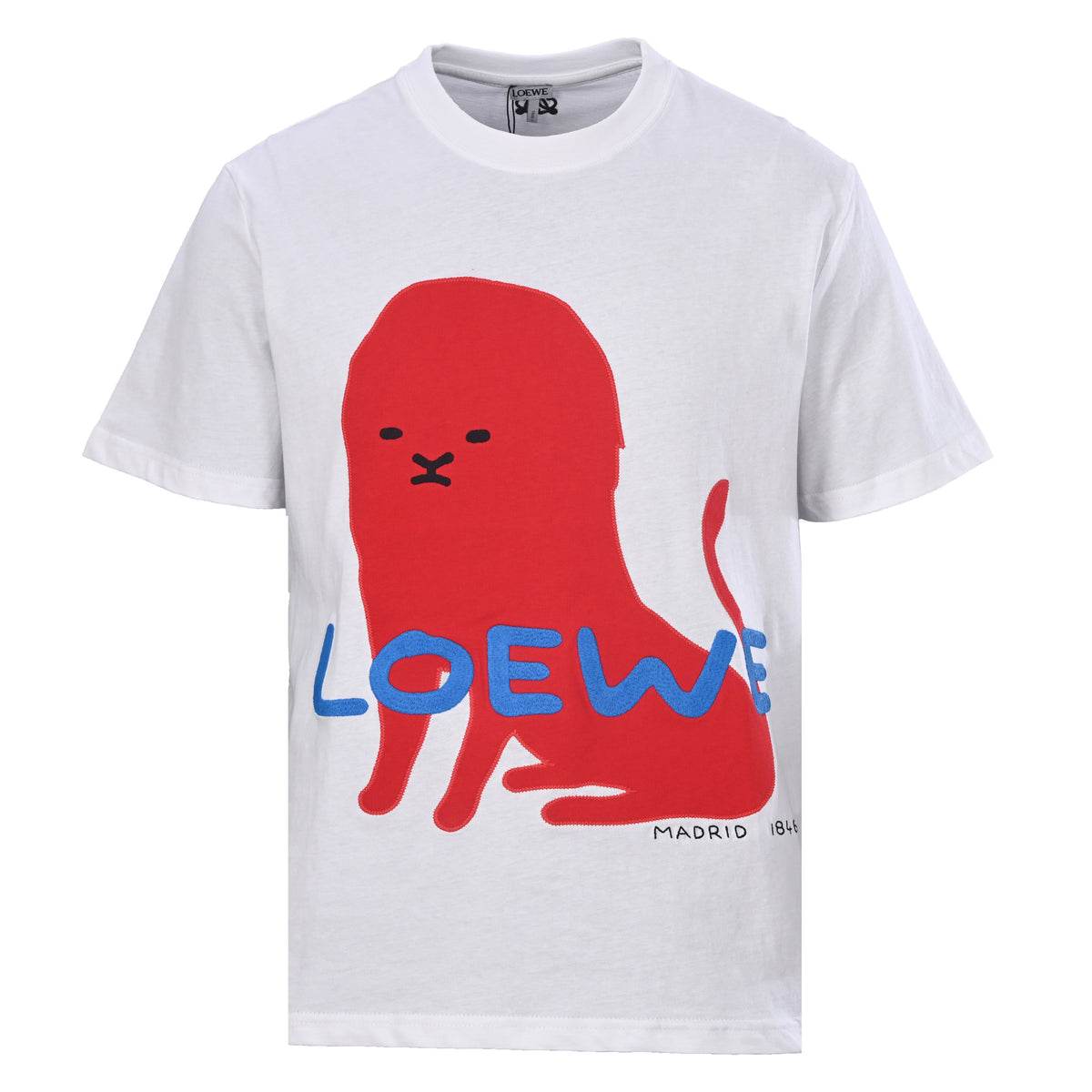 140_Loewe_罗意威180周年限定款狮子贴布刺绣圆领短袖T恤