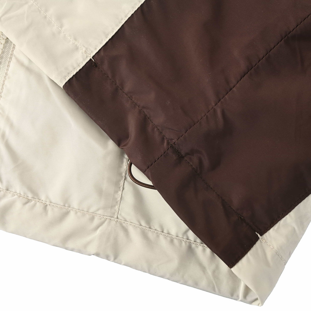 Prada Colorblock Recycled Nylon Stand-Collar Jacket with Drawcord Hem
