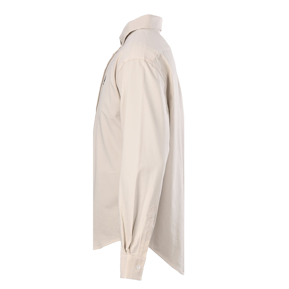 Prada Embroidered Badge Cotton Twill Long Sleeve Shirt