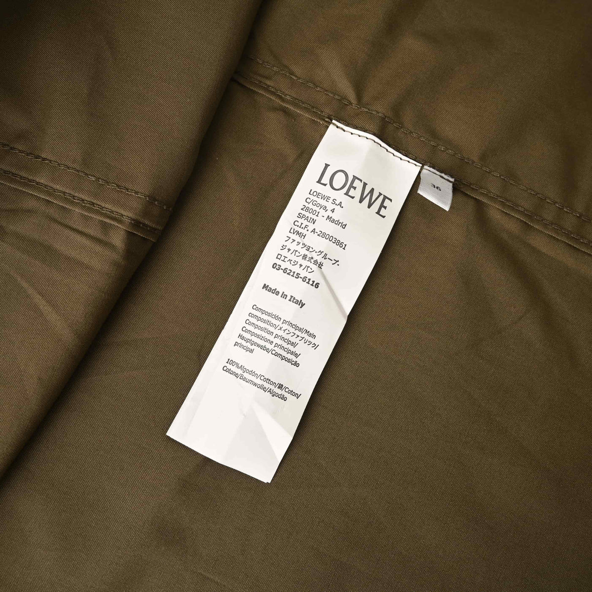 170_LOEWE罗意威 Anagram 两色刺绣贴袋长袖衬衫