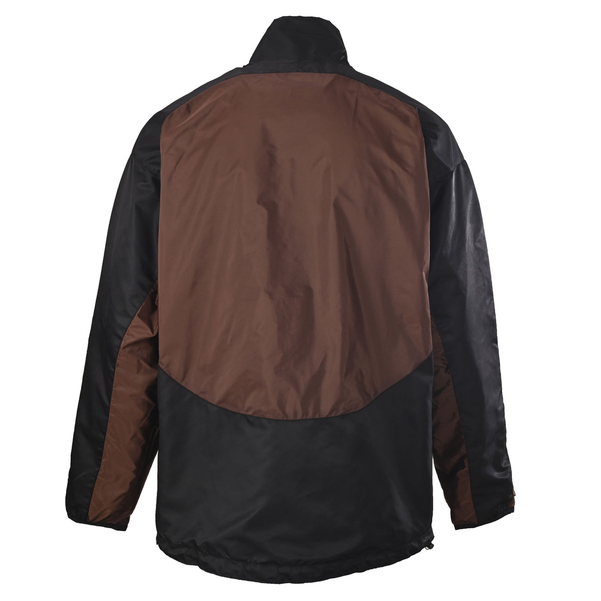 Prada Reversible Brown & Black Colorblock Nylon Stand-Collar Jacket