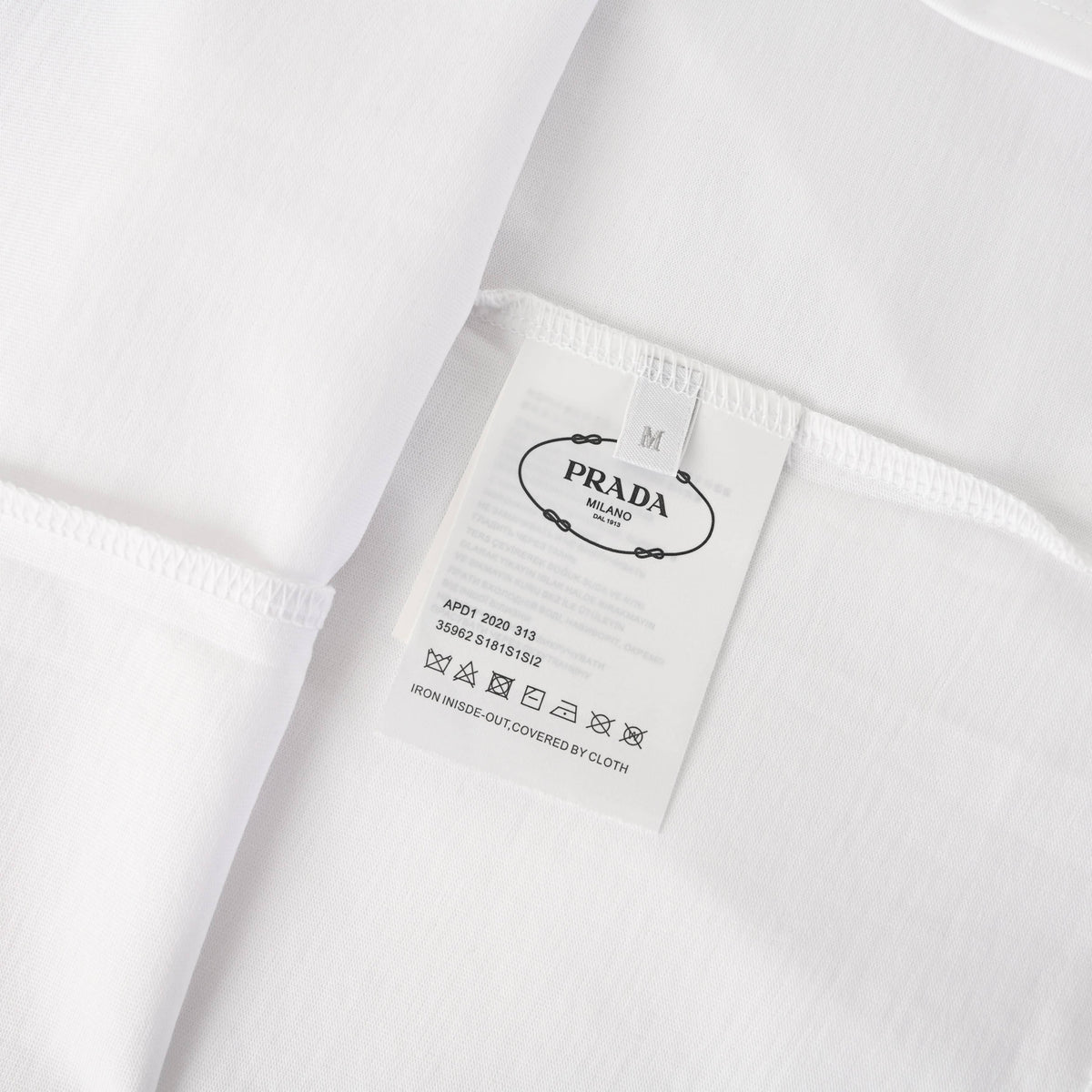 Prada Triangle Logo & Lettering Print Short-Sleeve T-Shirt