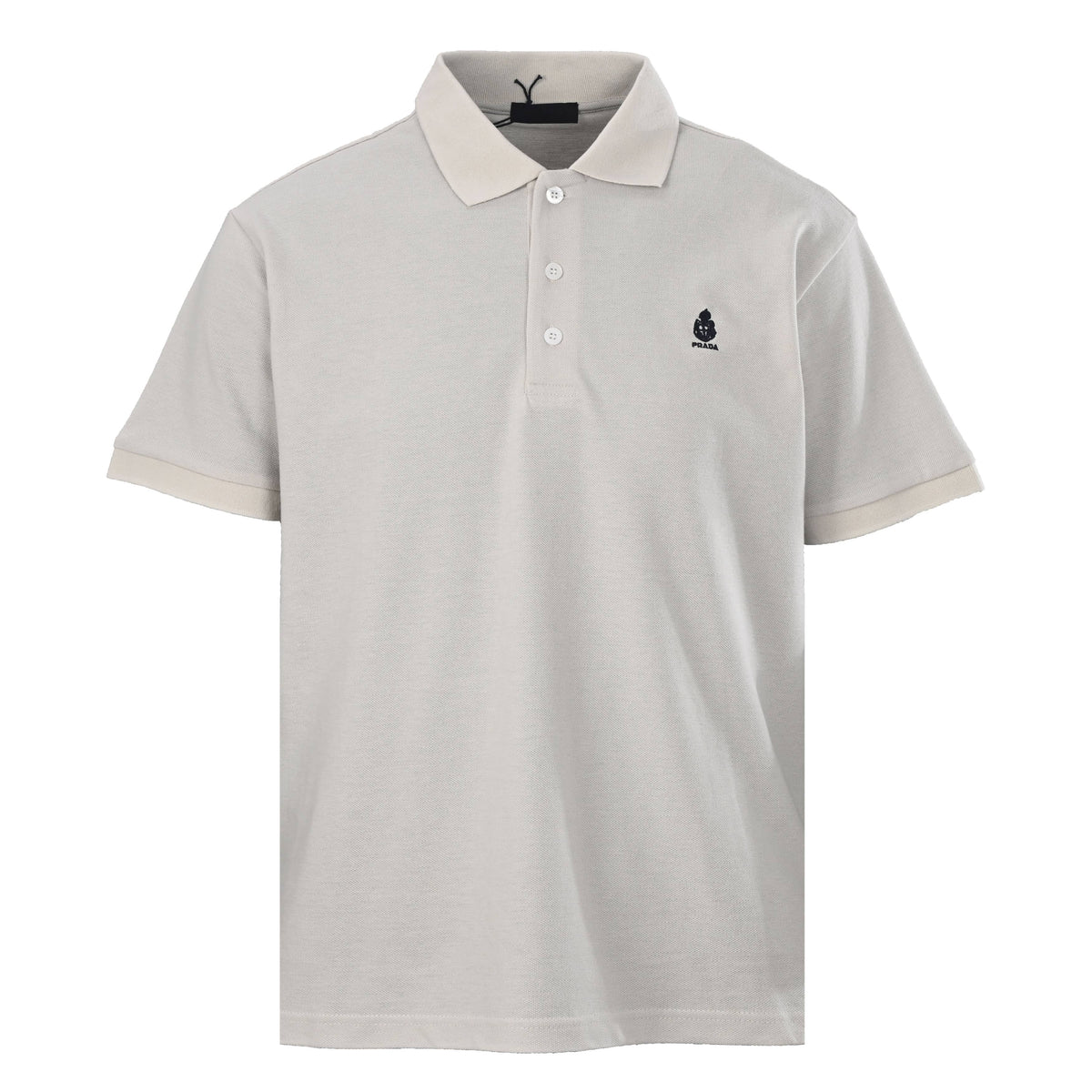 Prada Small Embroidered Logo Short-Sleeve Polo Shirt