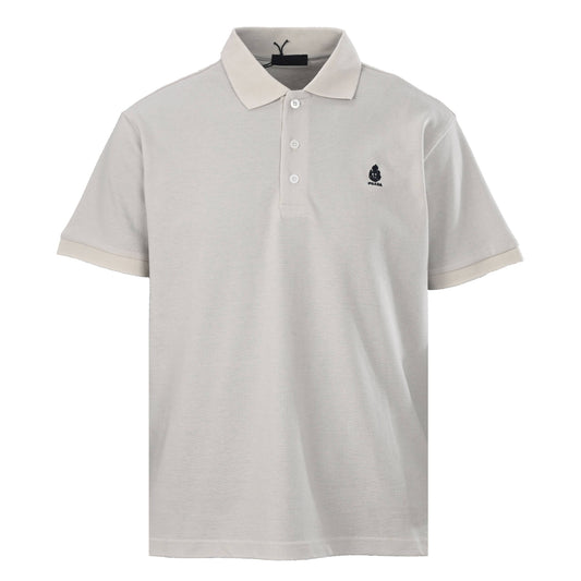 Prada Small Embroidered Logo Short-Sleeve Polo Shirt