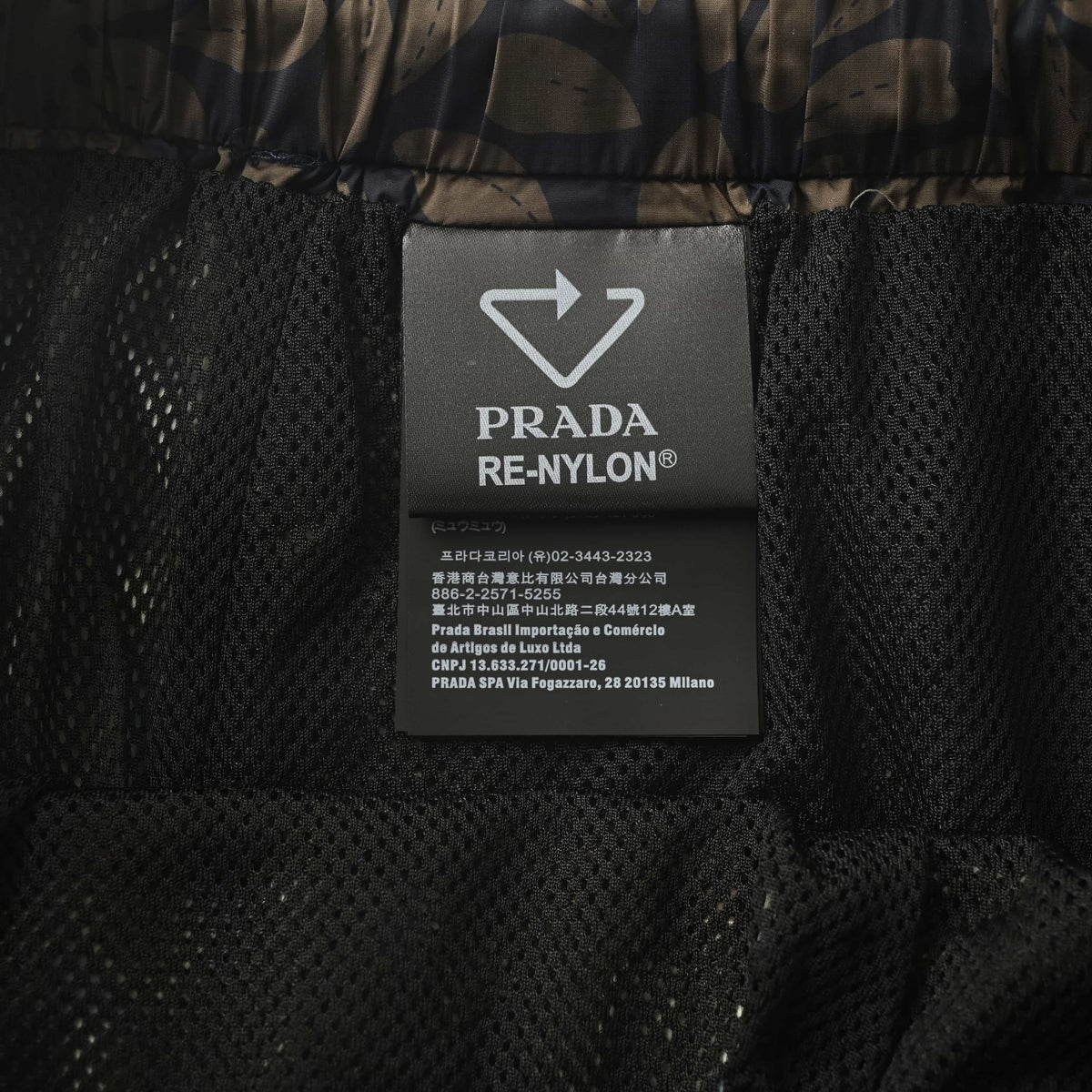 Prada Floral Digital-Print Nylon Shorts