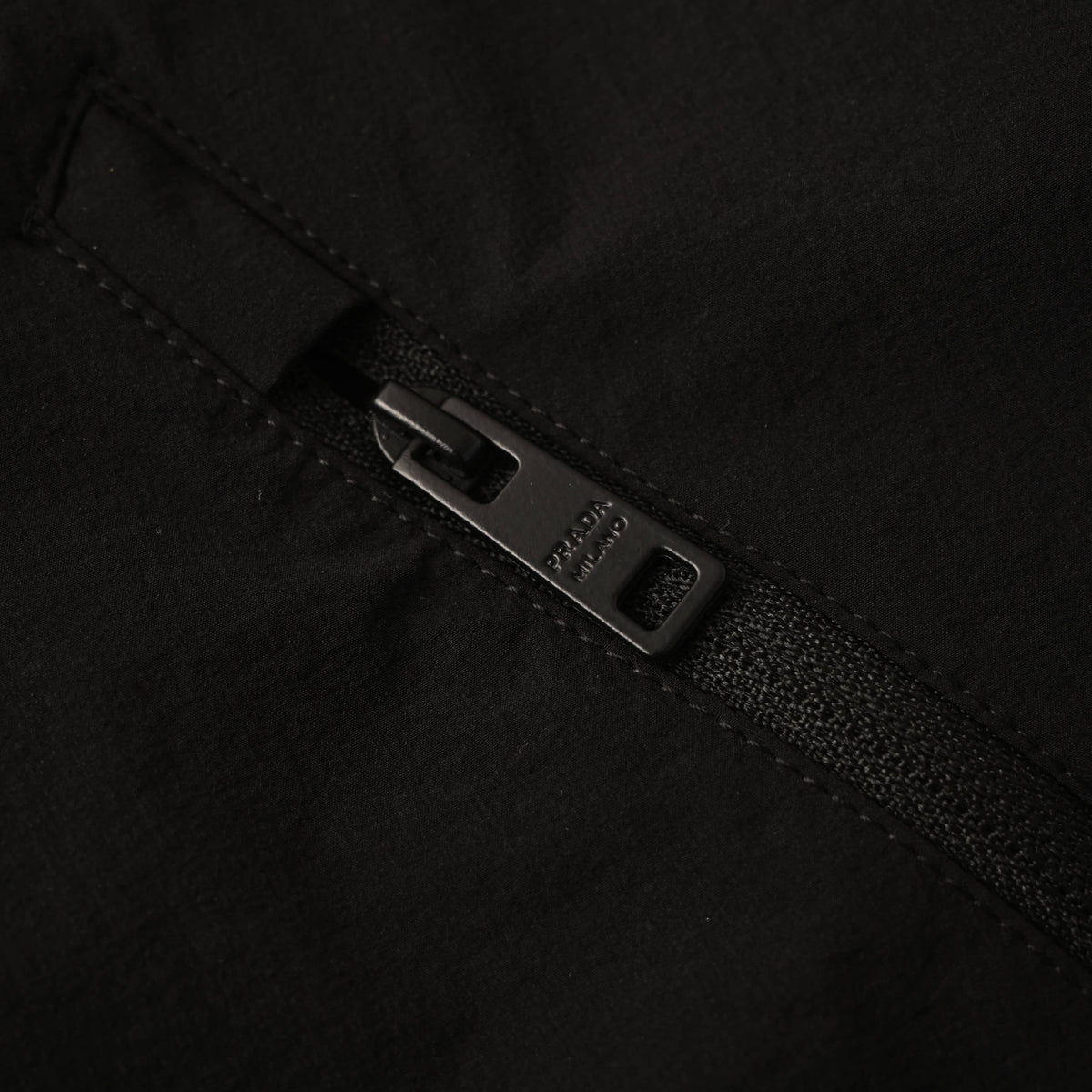 Prada Lightweight Nylon Hooded Jacket with Tonal Logo Print