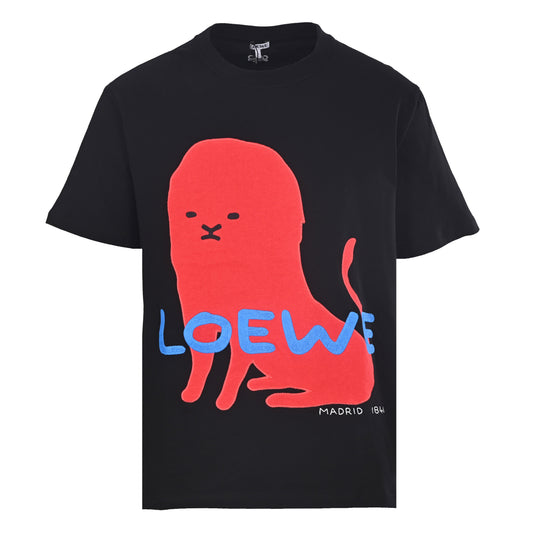 141_Loewe_罗意威180周年限定款狮子贴布刺绣圆领短袖T恤