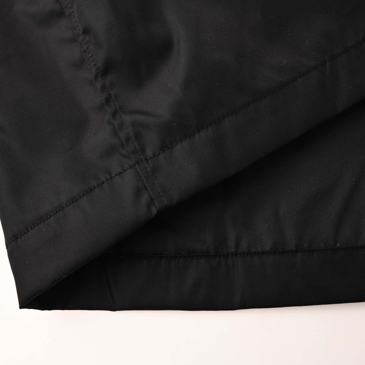 Black Nylon Camp Collar Short Sleeve Shirt – Relaxed Fit