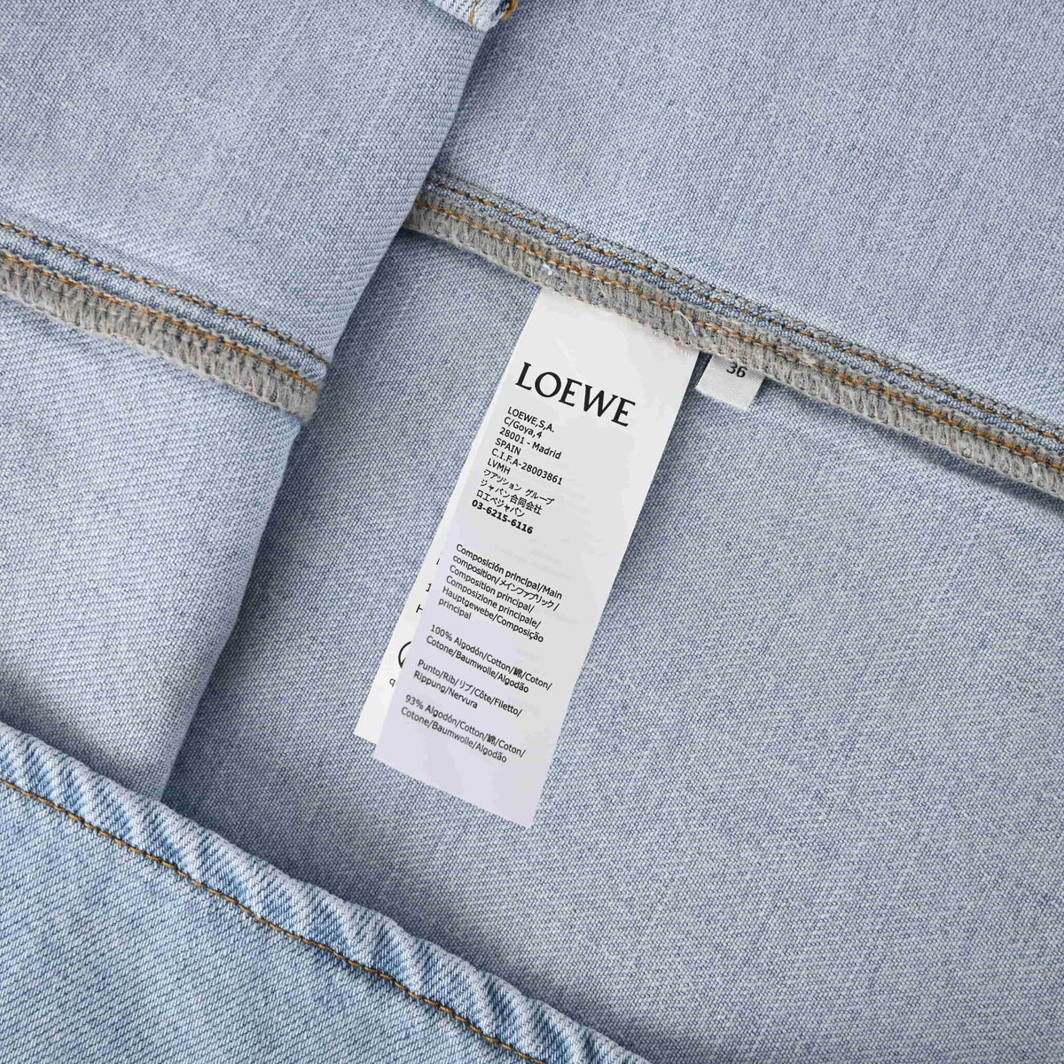 144_LOEWE罗意威 绣花牛仔短袖衬衫