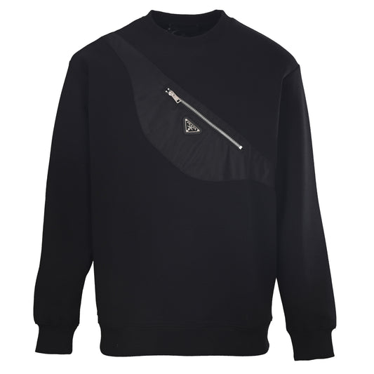 Prada Air-Layer Cotton Crewneck Sweatshirt | Unisex