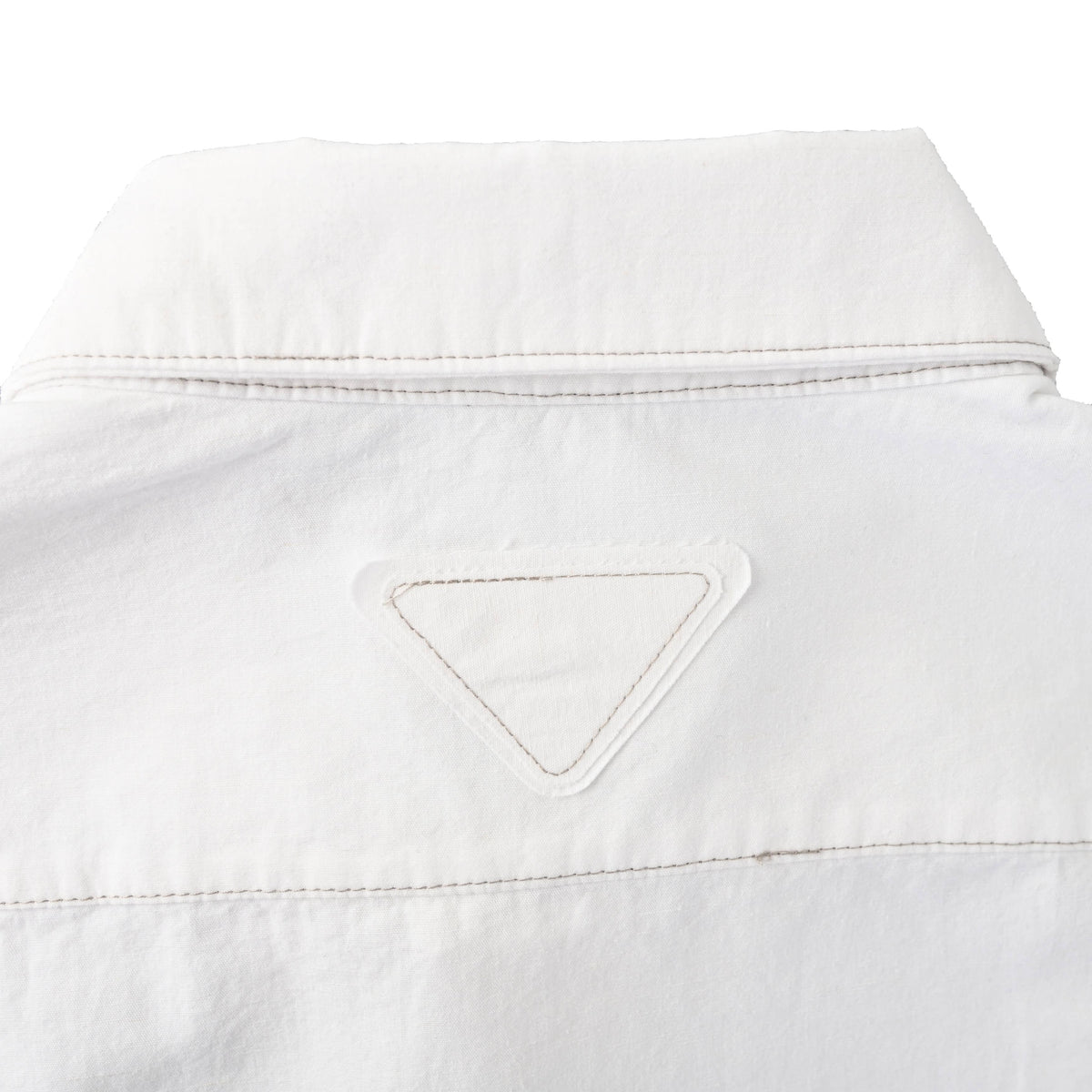 Prada Lettering Detail Chambray Long-Sleeve Shirt