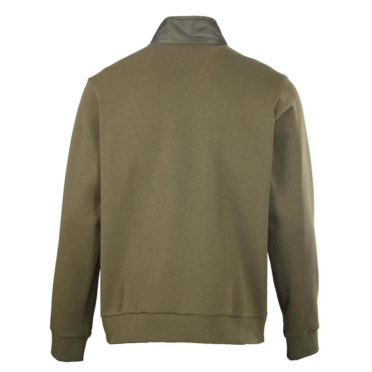 Prada Cotton-Blend Half-Zip Sweatshirt with Nylon Panels & Stand Collar