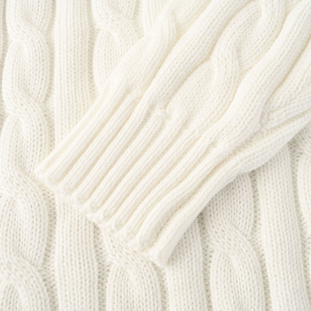 Prada Resort Logo Cable-Knit Crewneck Sweater