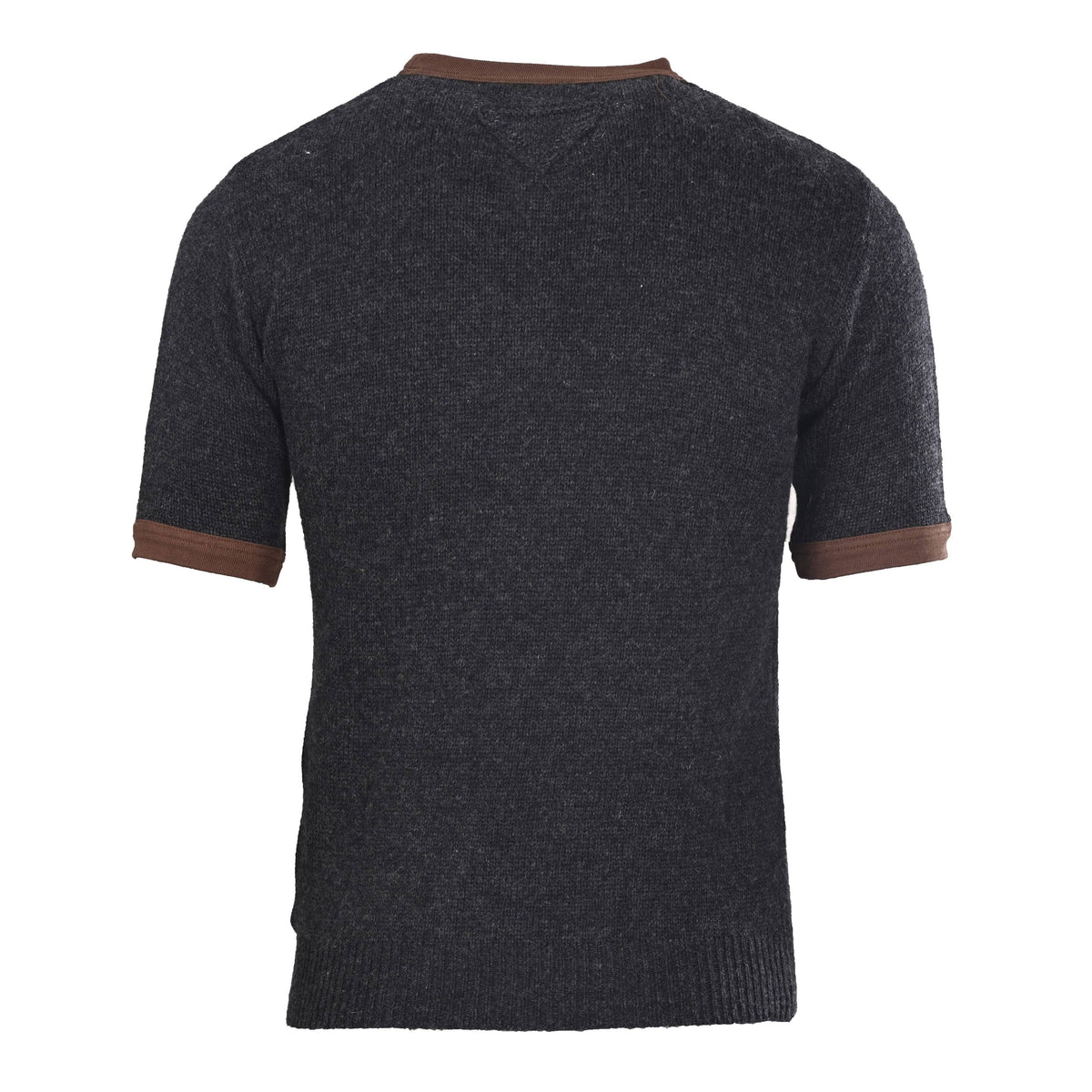 Prada Back-Neck Triangle Logo Knit Short-Sleeve T-Shirt