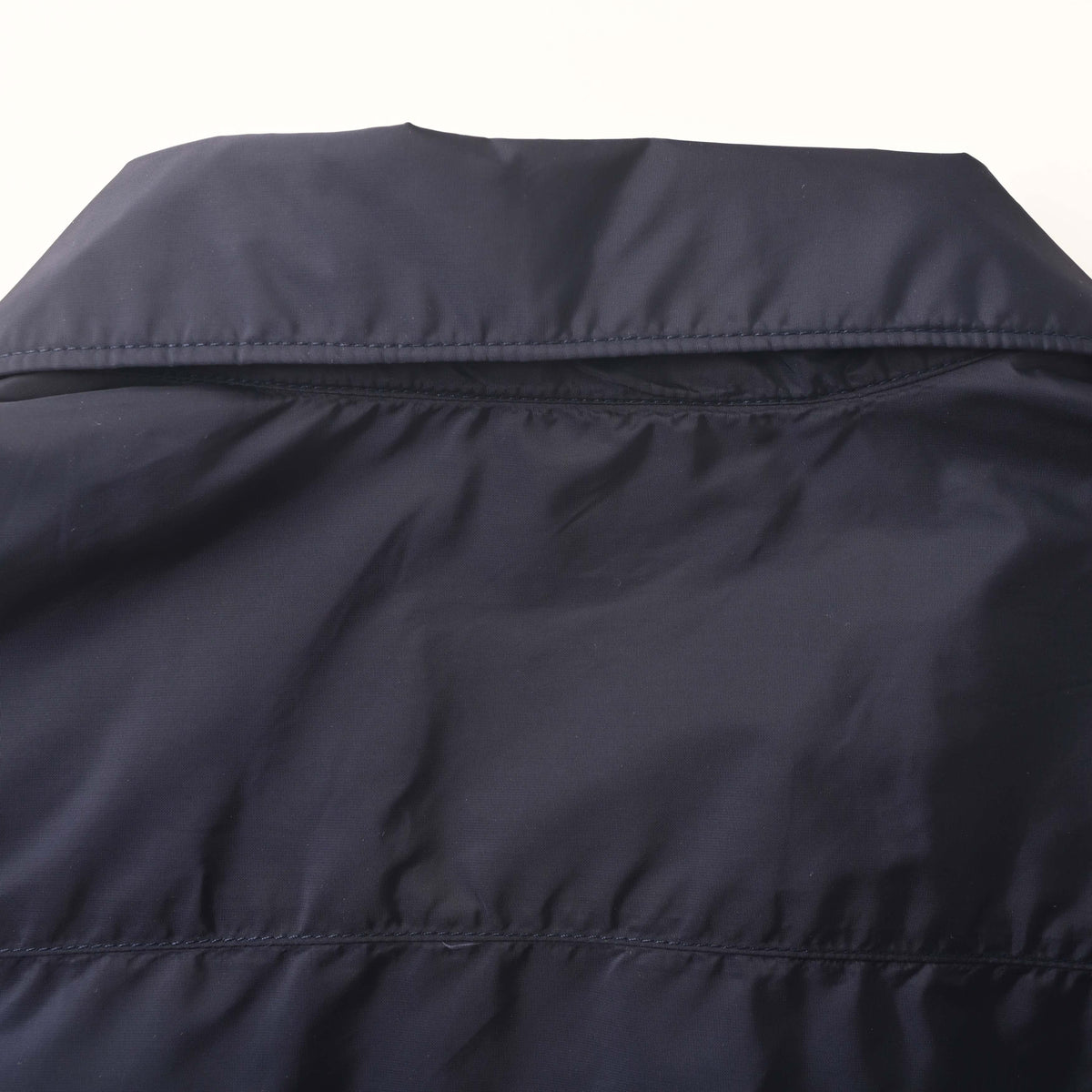 Prada Triangle Logo Nylon Collared Jacket with Drawstring Hem