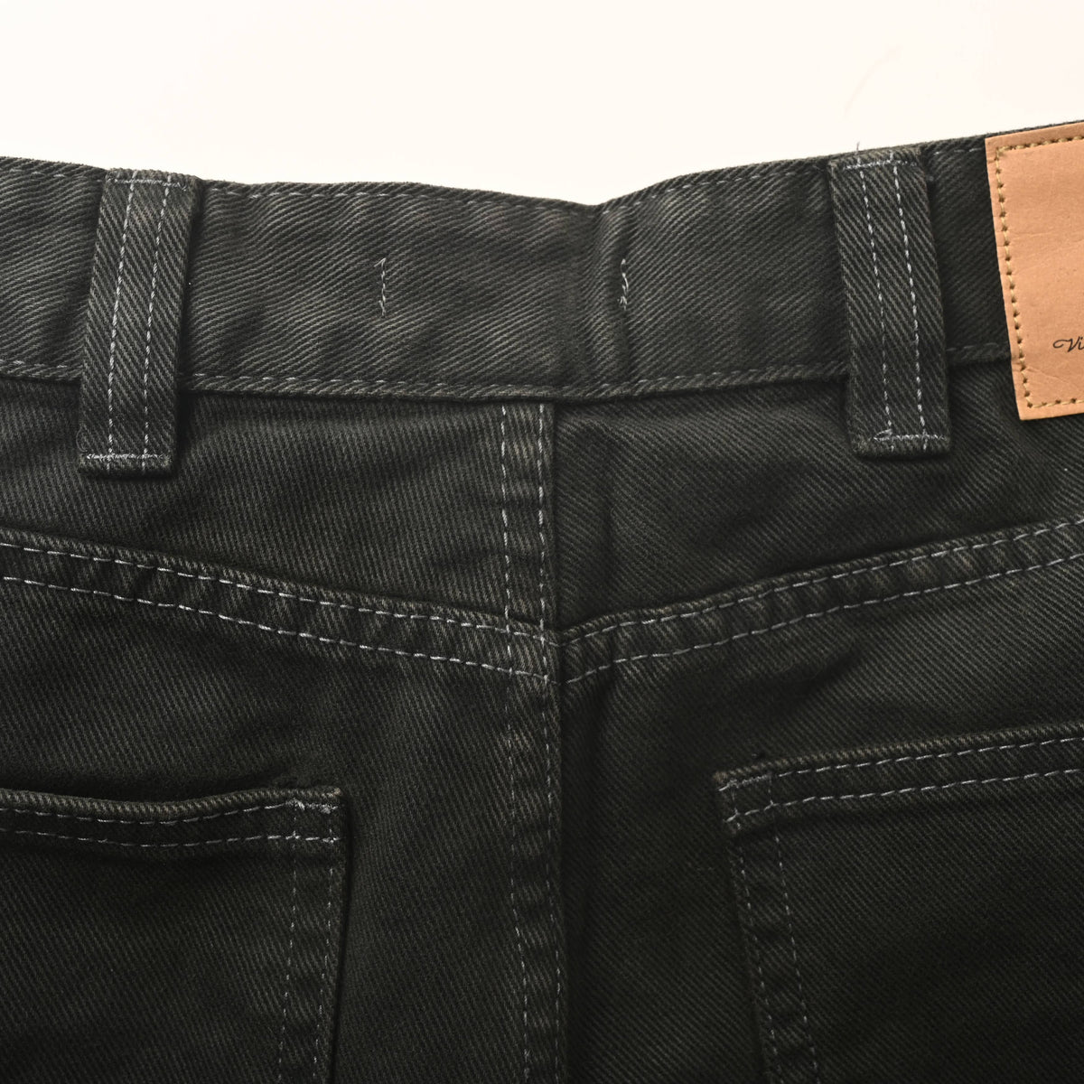 Prada Relaxed-Fit Green Jeans with Triangle Logo Pocket