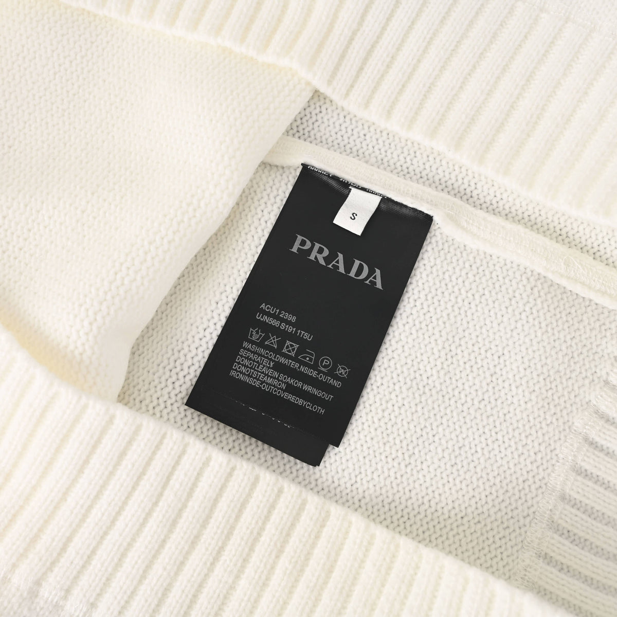 Prada Unisex Milano Logo Jacquard Wool-Blend Crewneck Sweater