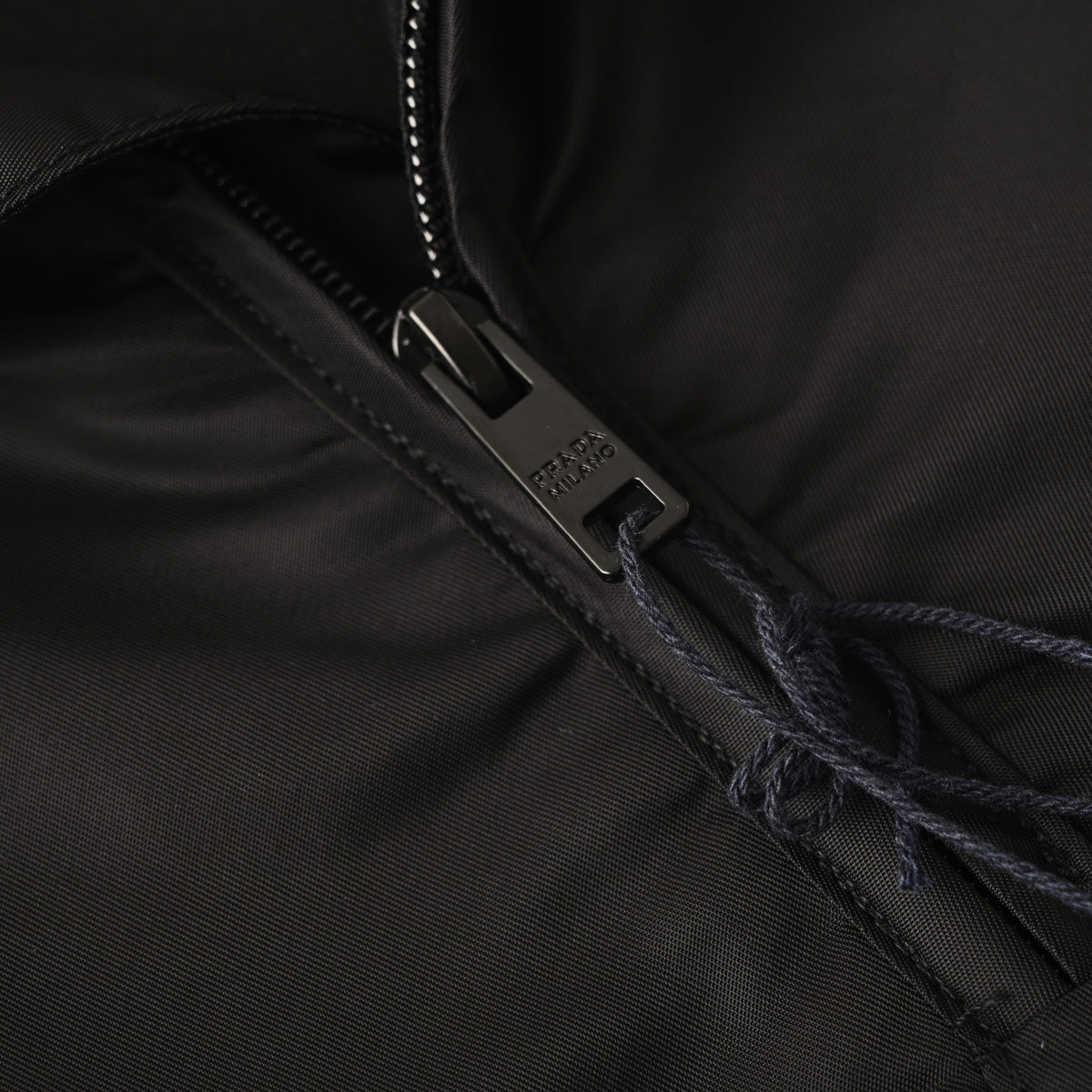 PRADA Unisex Half-Zip Nylon Panel Hoodie