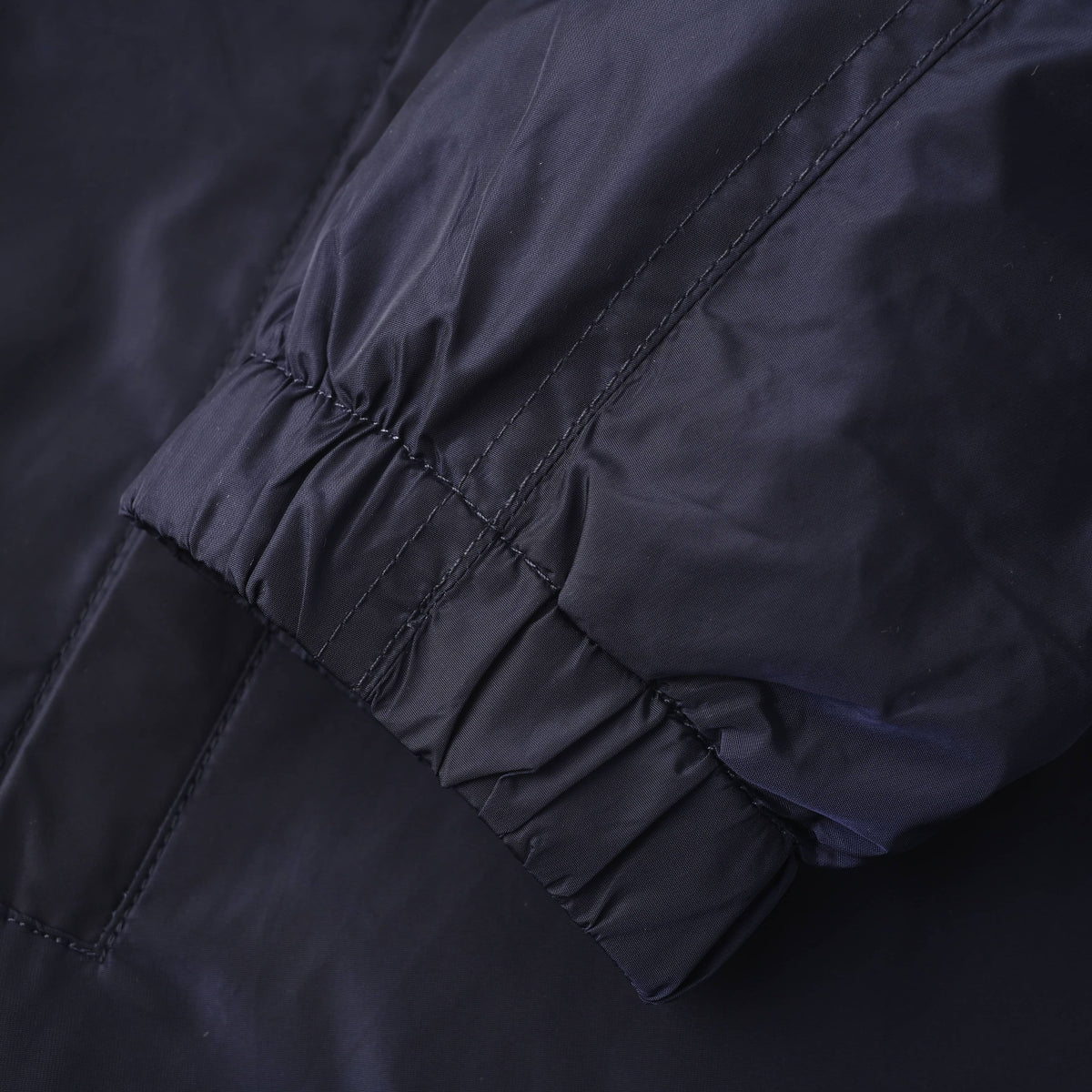 Prada Men's Navy Recycled Nylon Stand-Collar Jacket