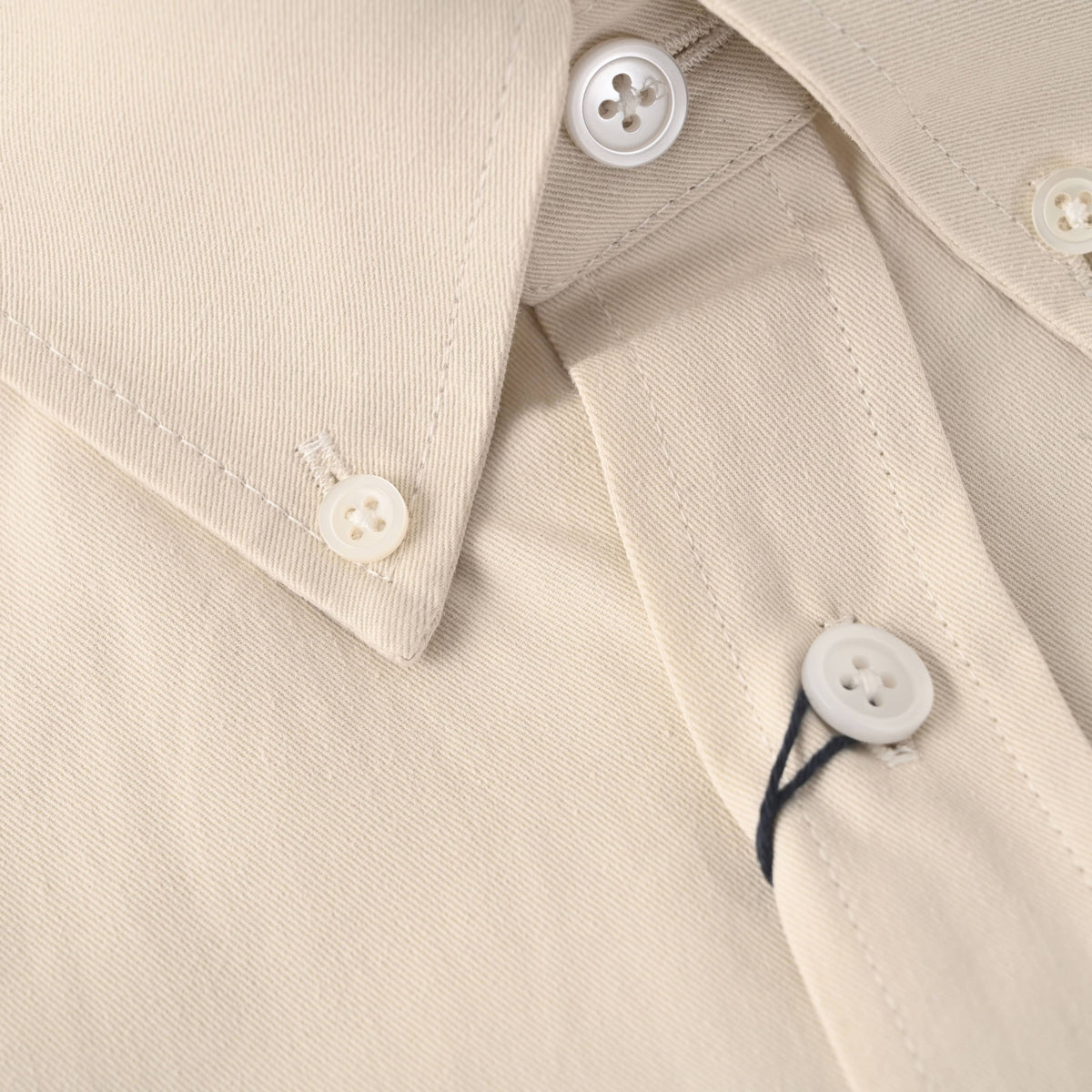 Prada Embroidered Badge Cotton Twill Long Sleeve Shirt
