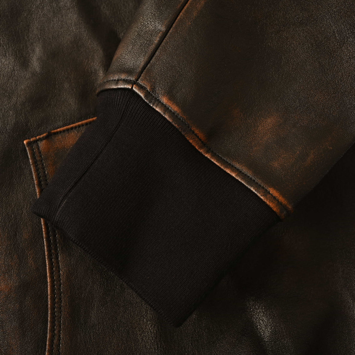 Prada Distressed Leather Hooded Jacket with Raglan Sleeves