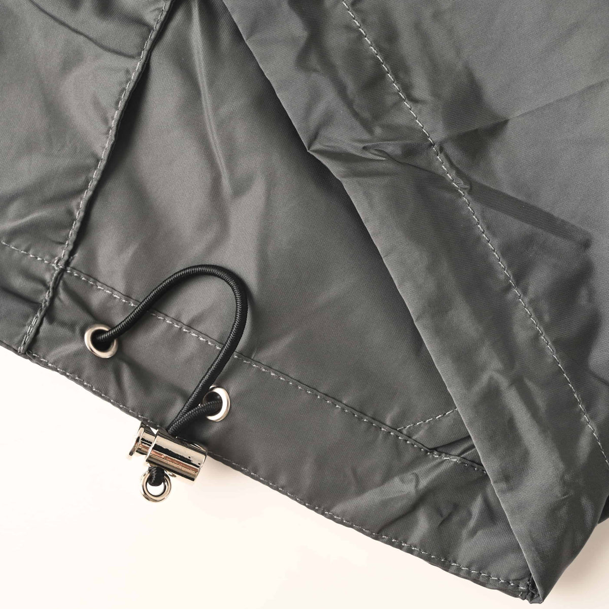 PRADA Black & Grey Colorblock Nylon Hooded Jacket – Sport-Inspired Streetwear