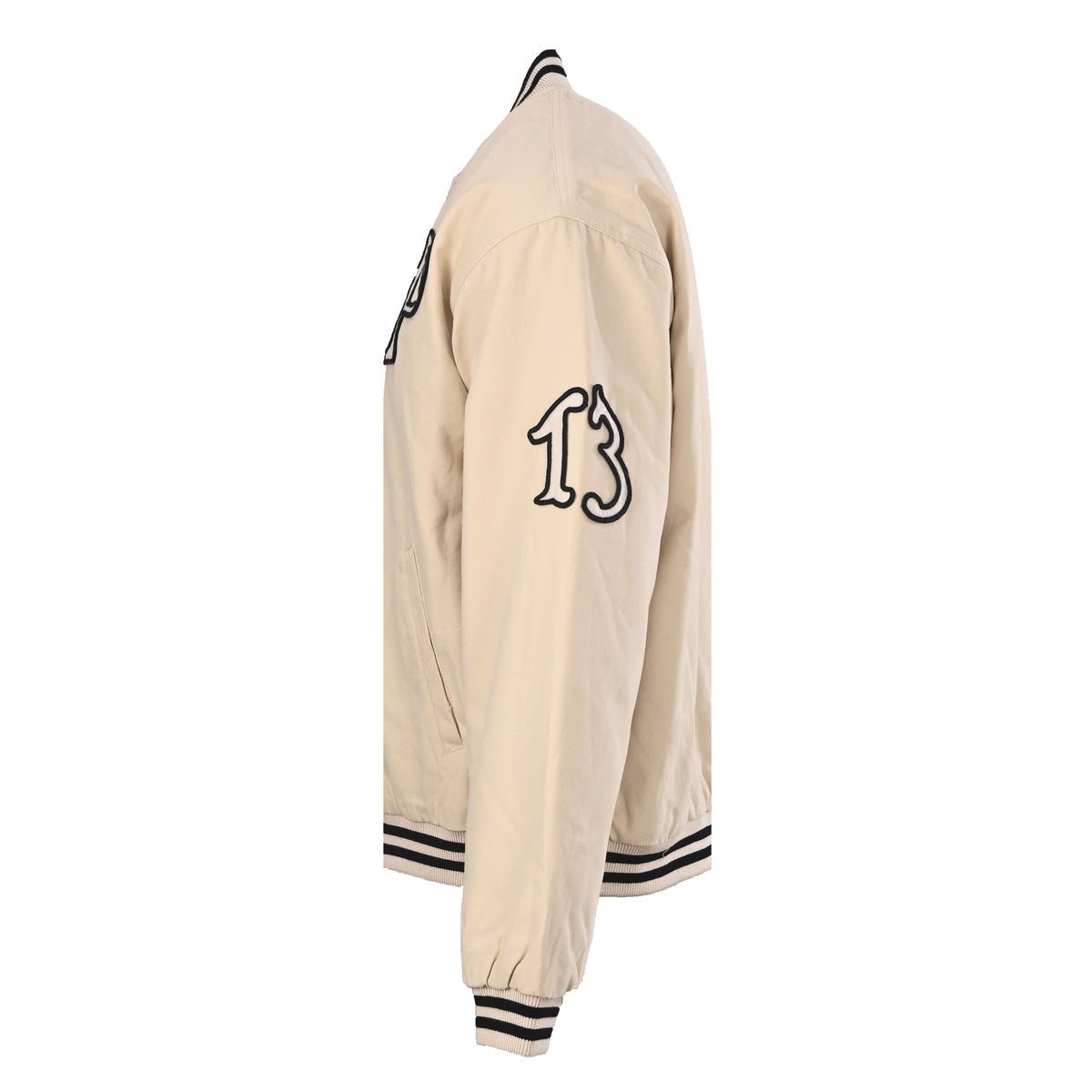 Prada Cotton Canvas Padded Varsity Jacket with Embroidered Patches