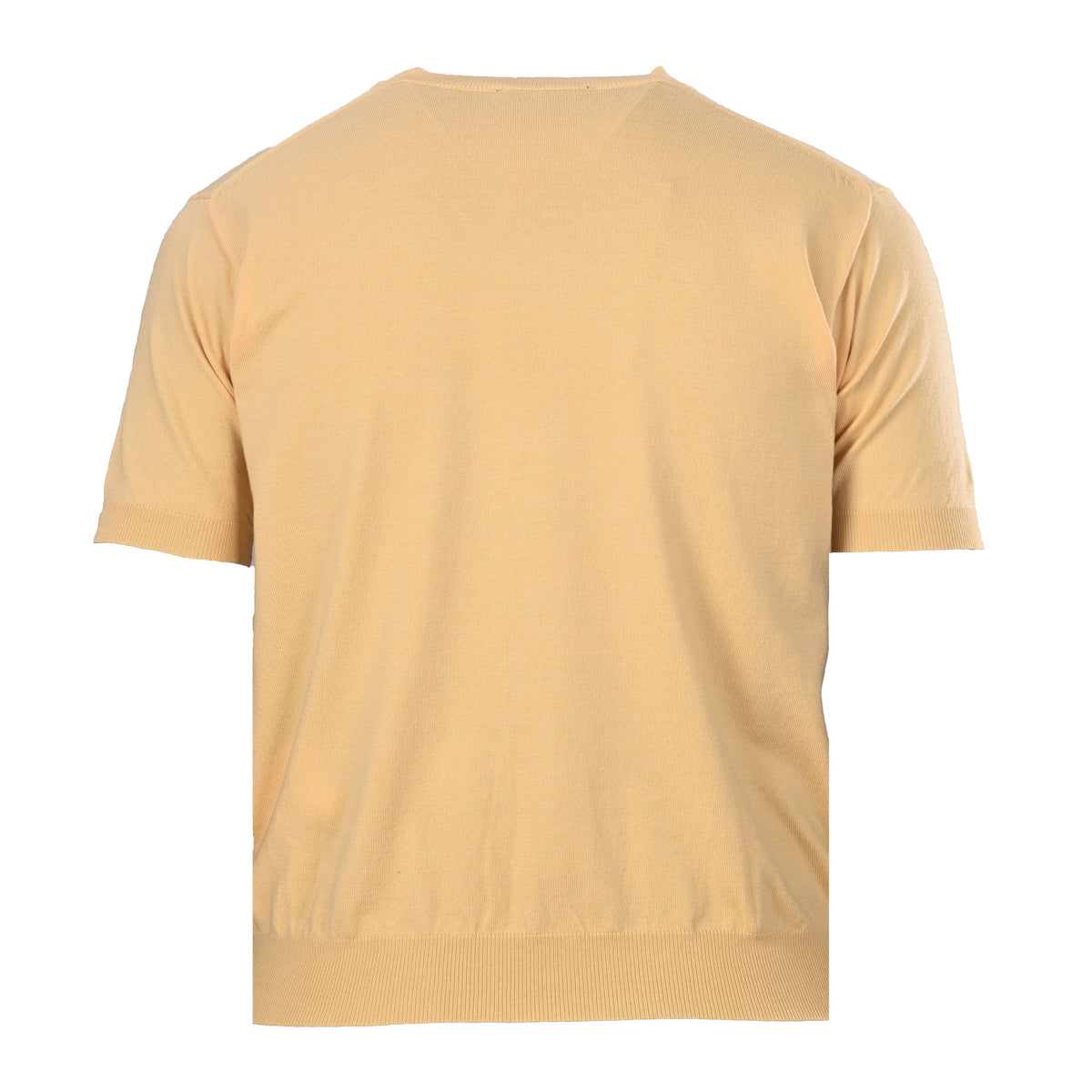 PRADA Beige Intarsia Logo Short-Sleeve Knit T-Shirt