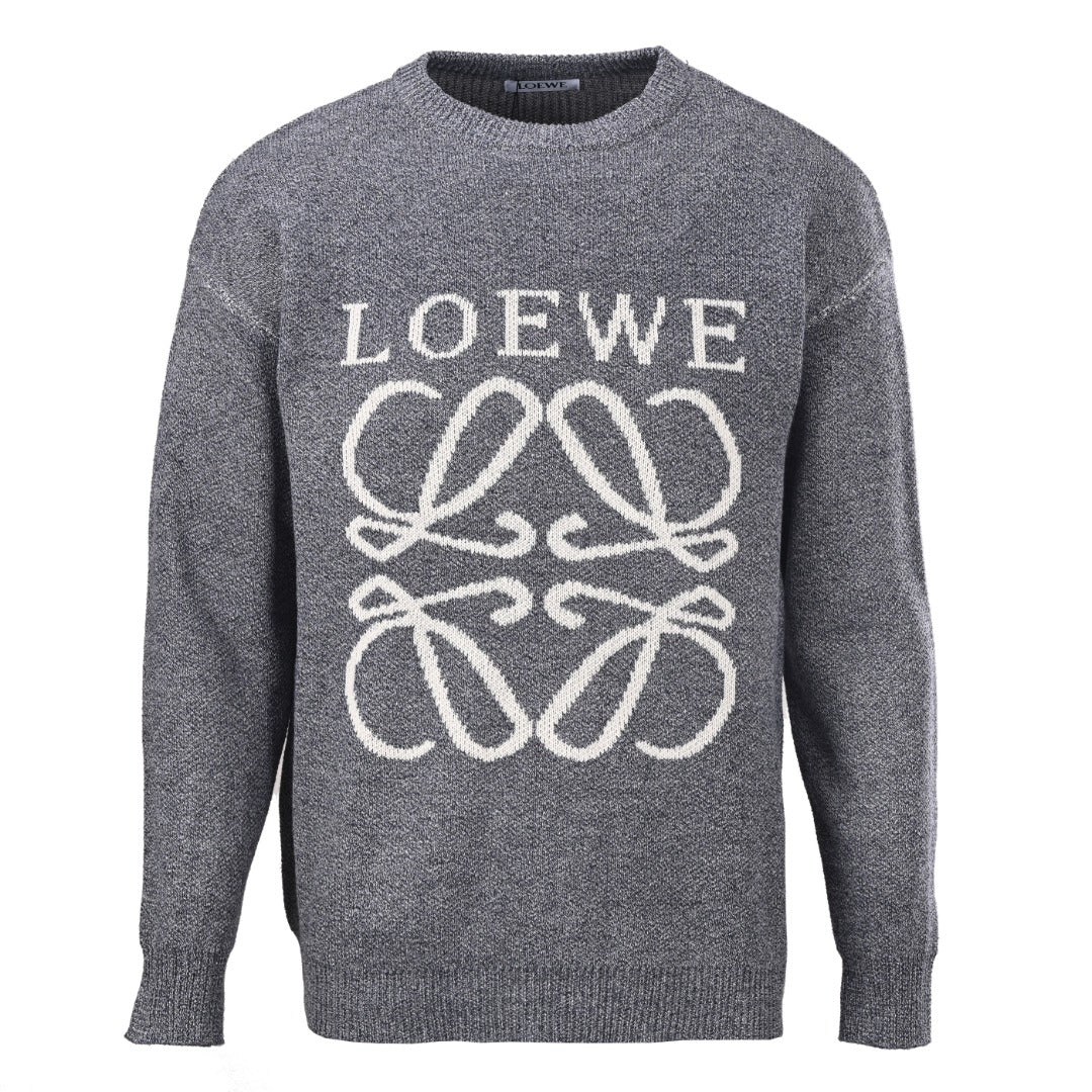 51_Loewe_罗意威 提花徽标字母针织圆领毛衣