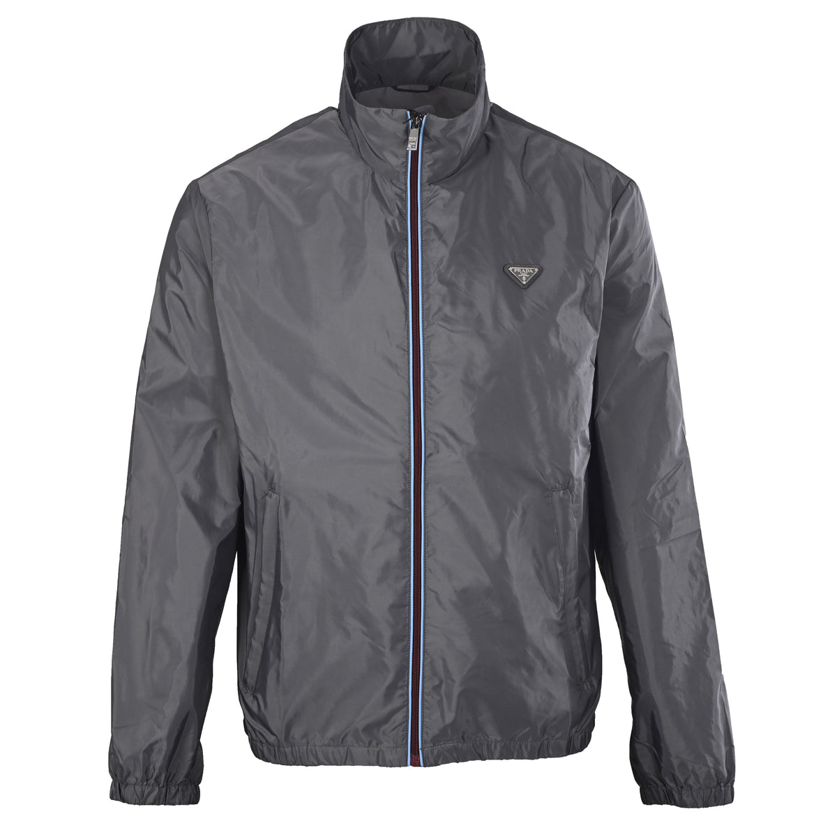 Prada Contrast Trim Stand-Collar Jacket