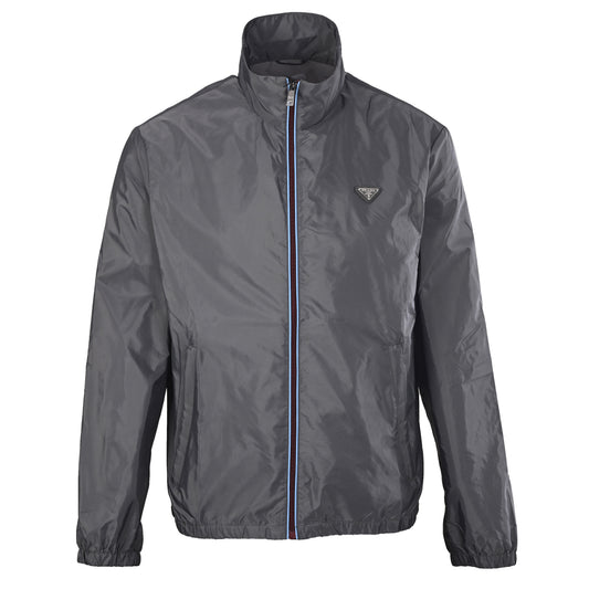 Prada Contrast Trim Stand-Collar Jacket