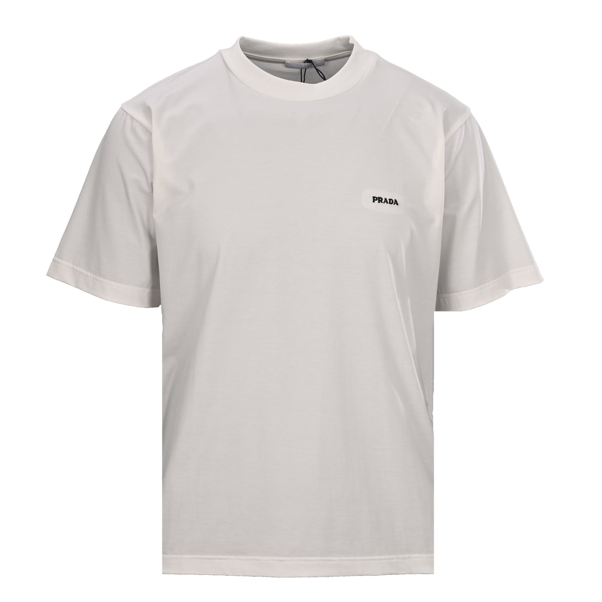 Prada Small Embroidery Crewneck Short-Sleeve T-Shirt