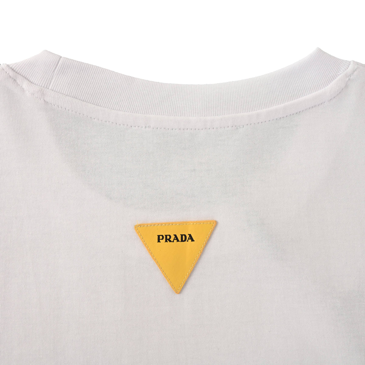 Prada Unisex Cotton Jersey Short Sleeve T-Shirt with Letter Logo